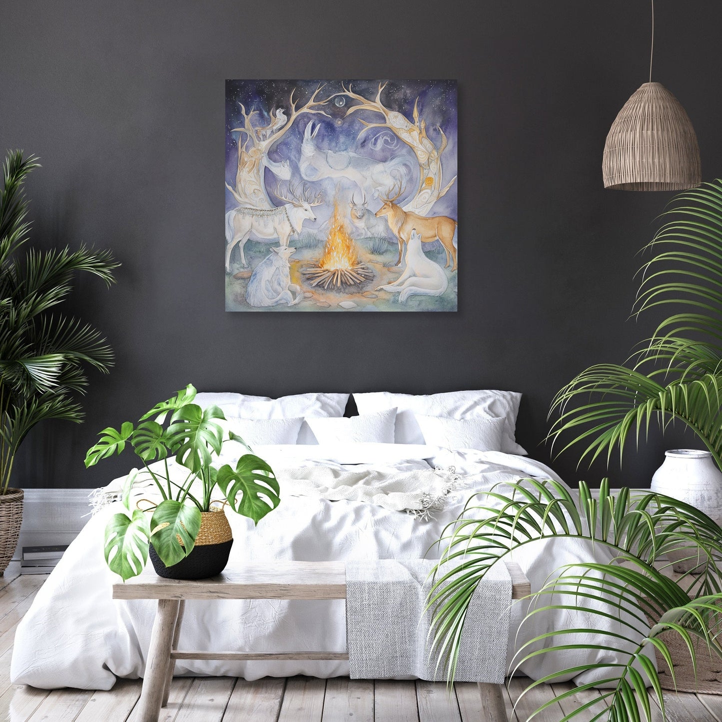 Sacred Animal Fire Canvas