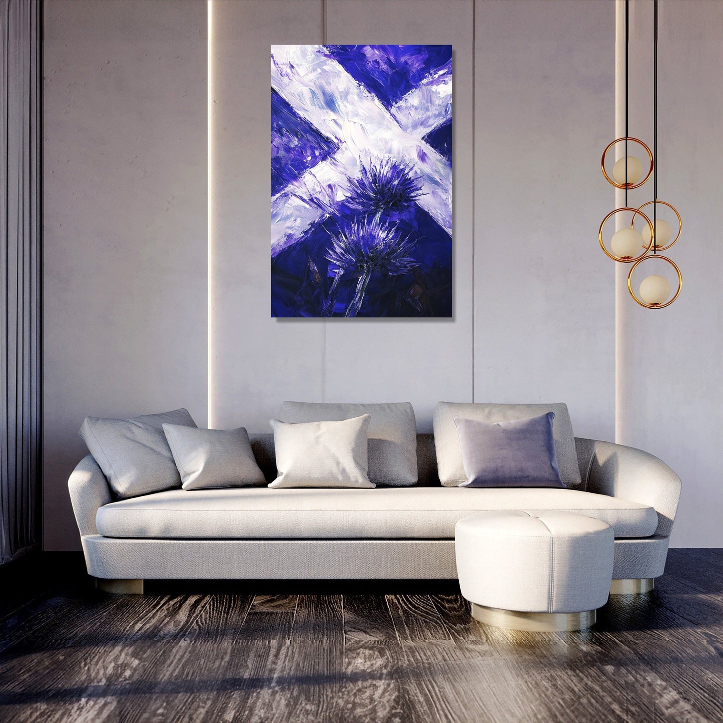 Scottish Thistle Emblem Canvas