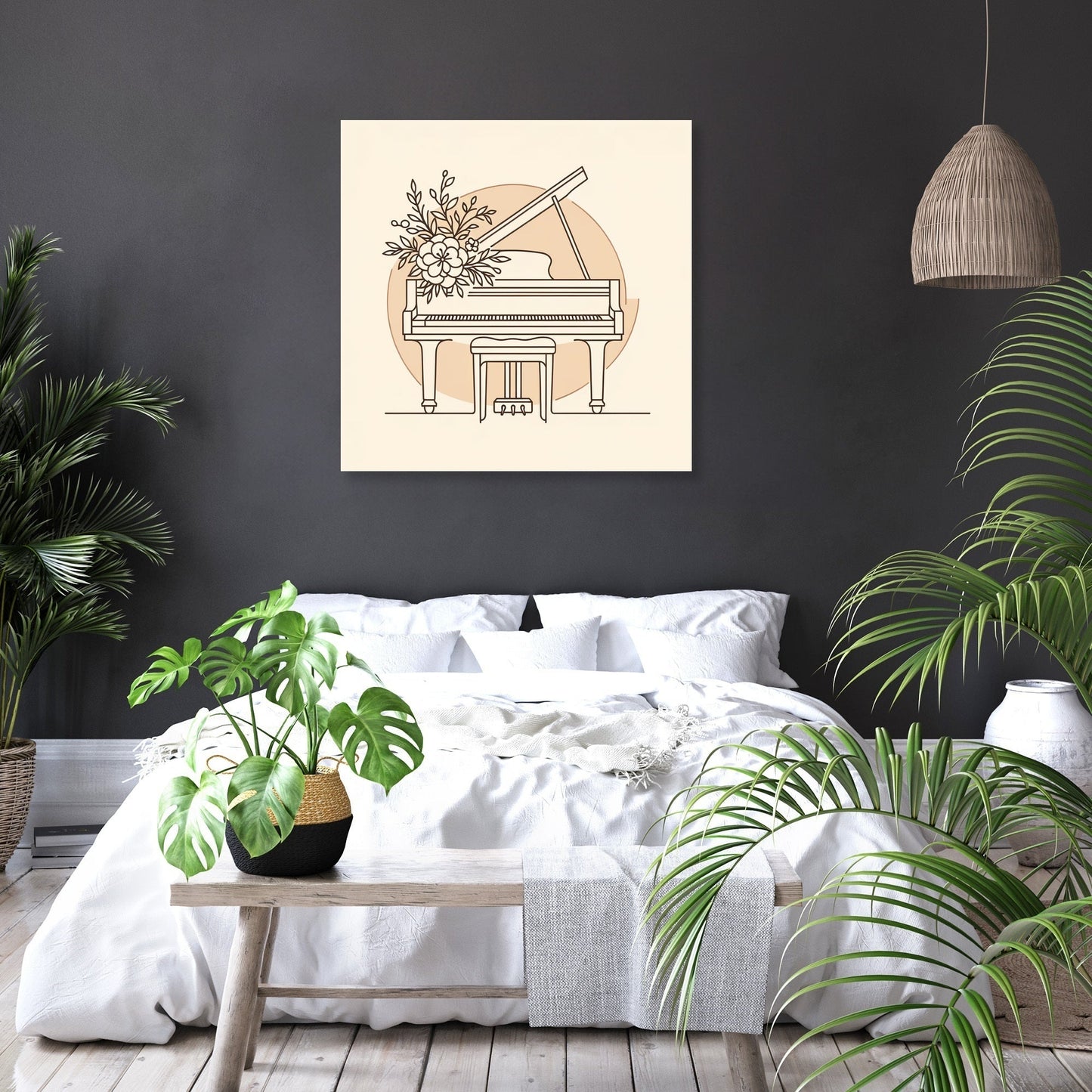 Musical Harmony in Pastel Canvas