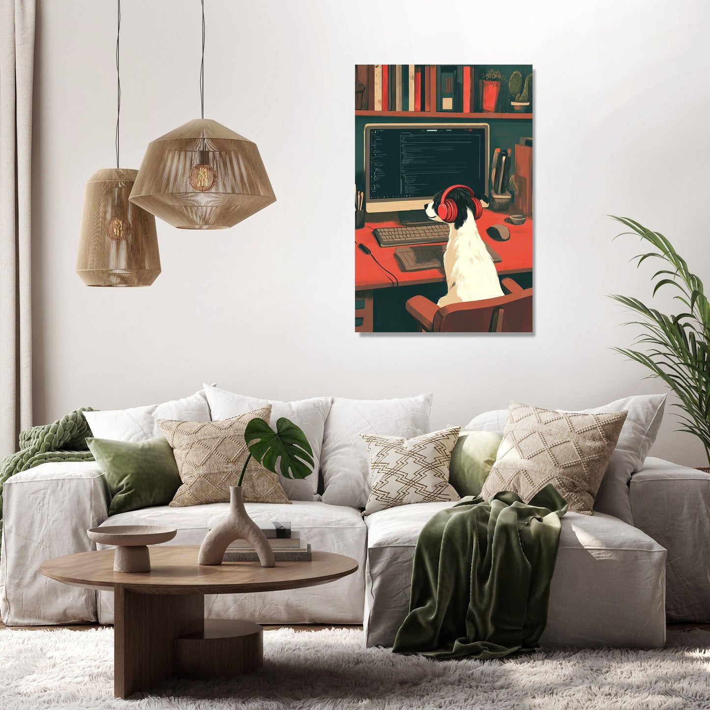 Tech-Savvy Pup Canvas