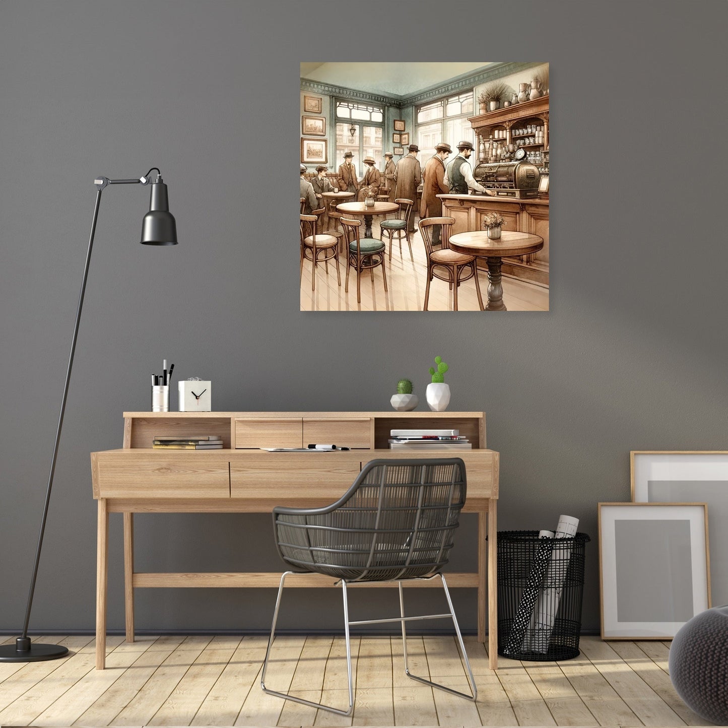 Vintage Café Charm Canvas