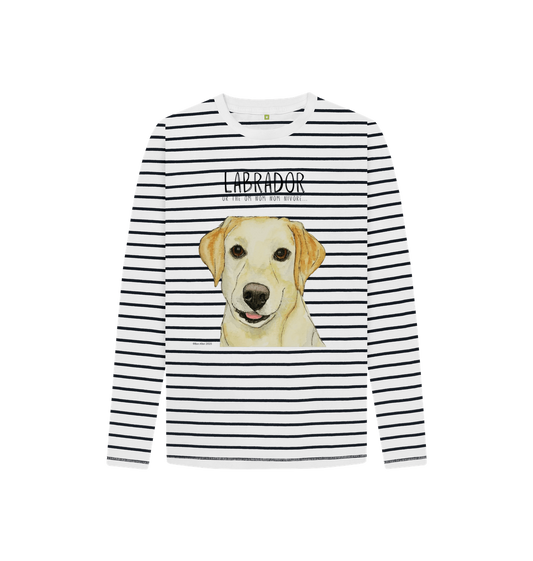 The Snack Seeker Stripes – Yellow Labrador Breton Top