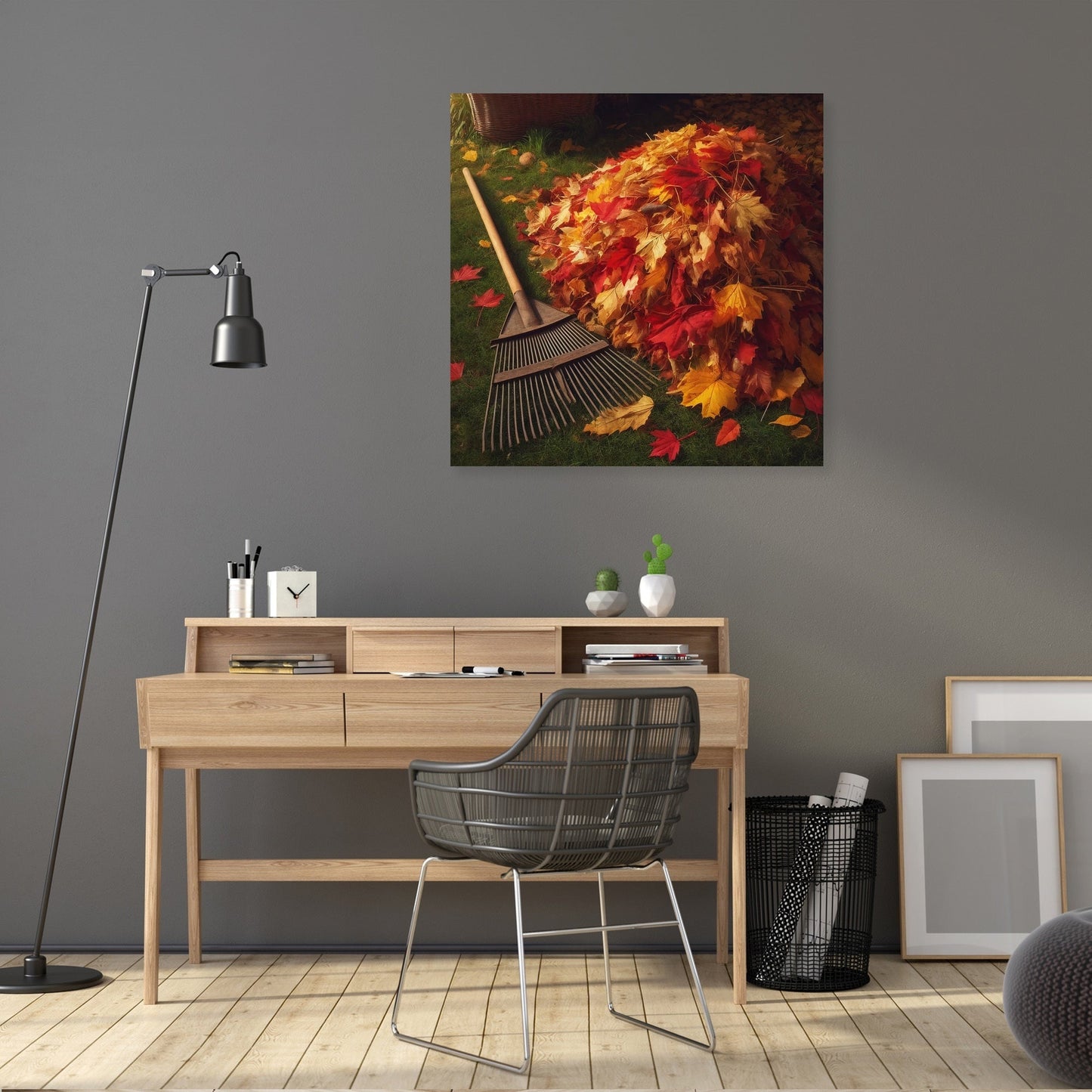 Autumn Yardwork Satisfaction Canvas