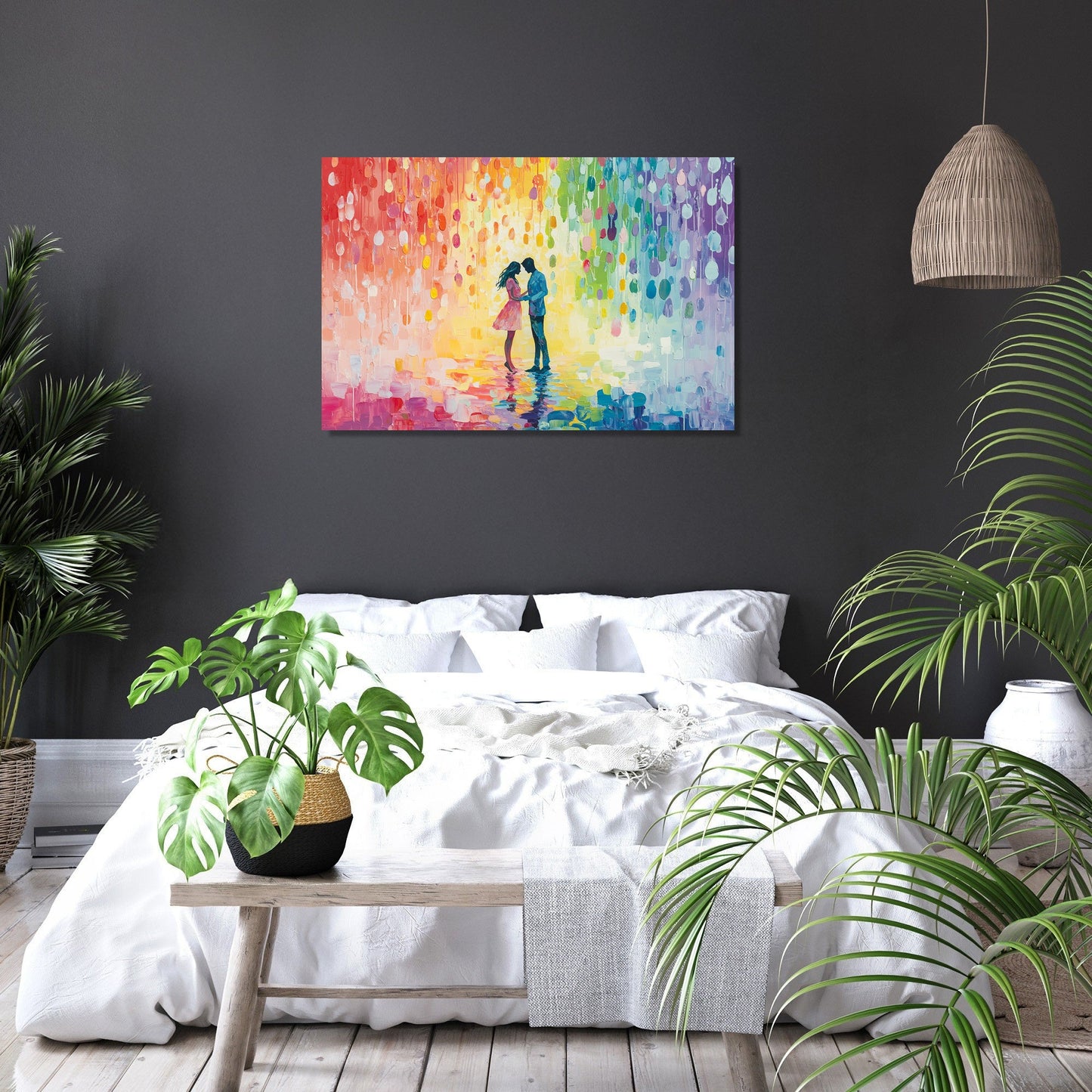 Colourful Rain Dance Canvas