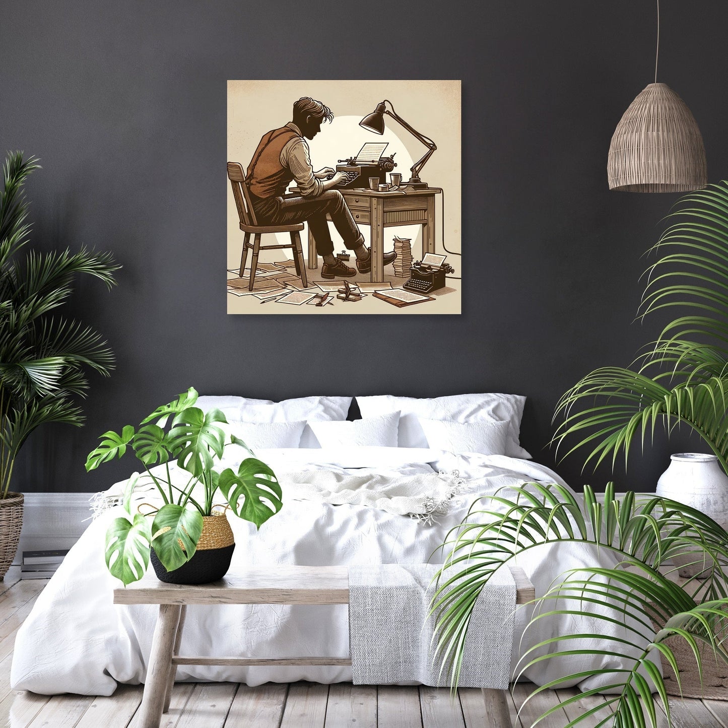 Nostalgic Writer Canvas