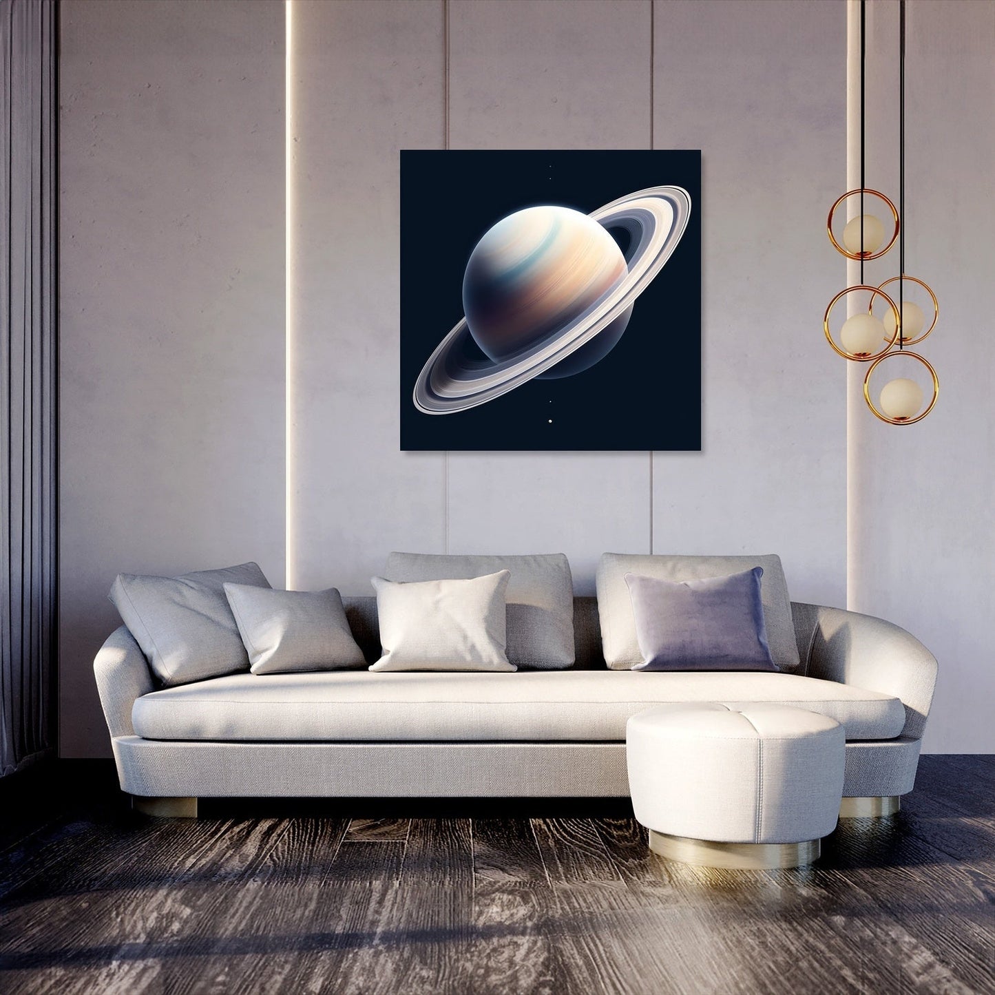 Saturn's Ringed Elegance Canvas