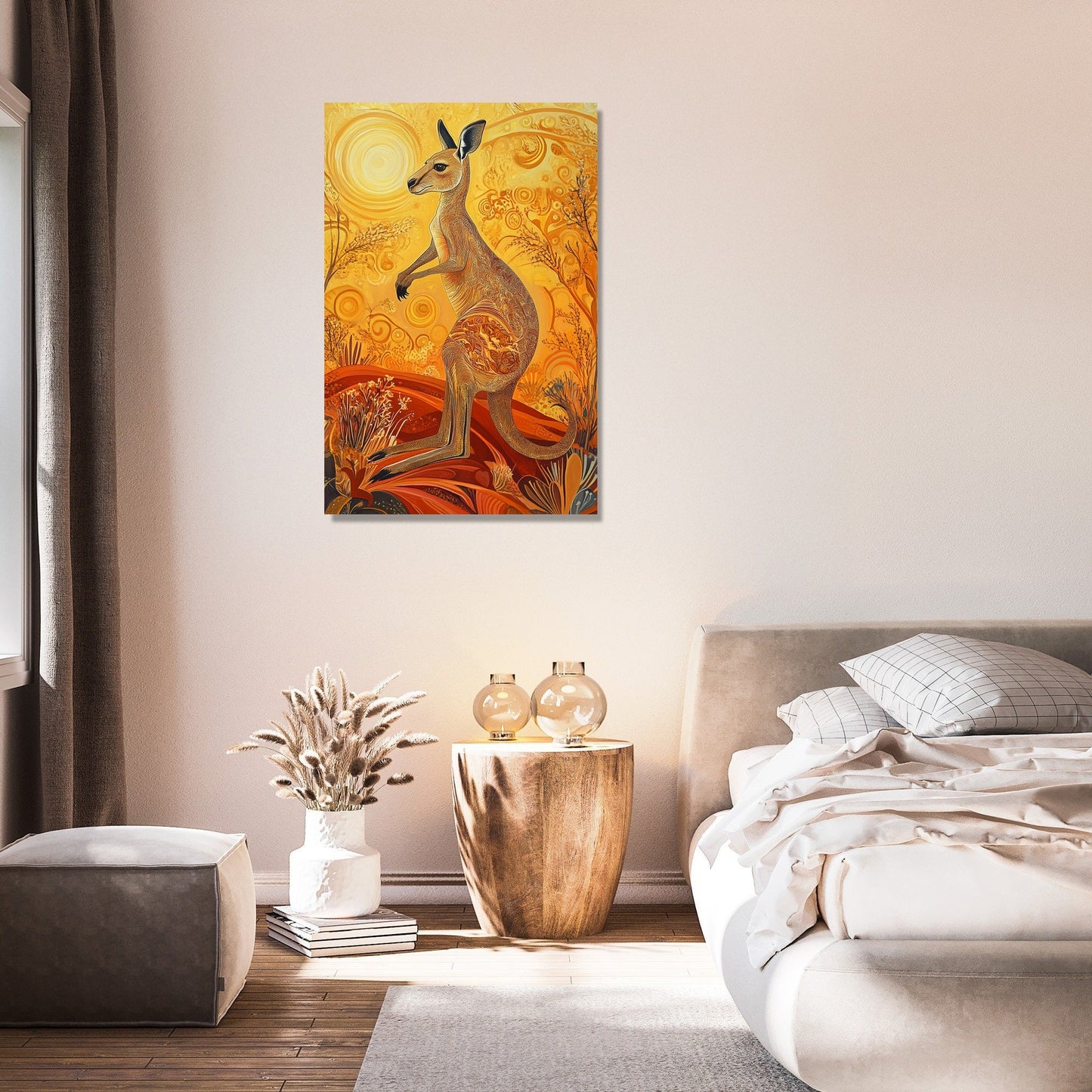 Hopping Kangaroo Canvas
