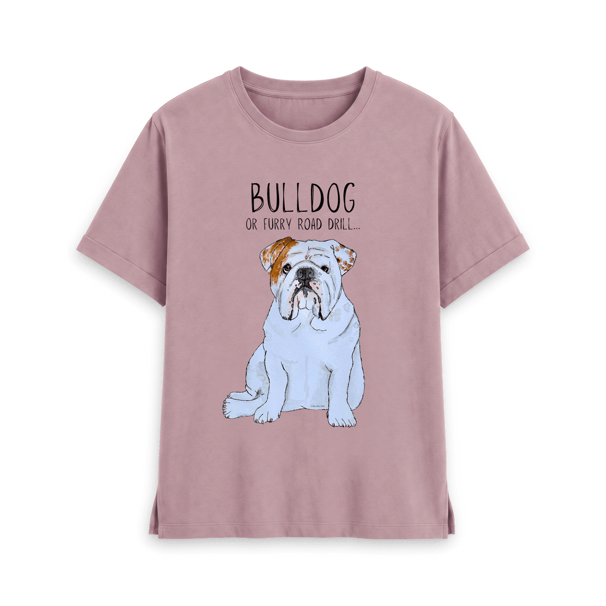 Bulldog Chic: Furry Road Drill Women’s Tee for Fierce Fashion!