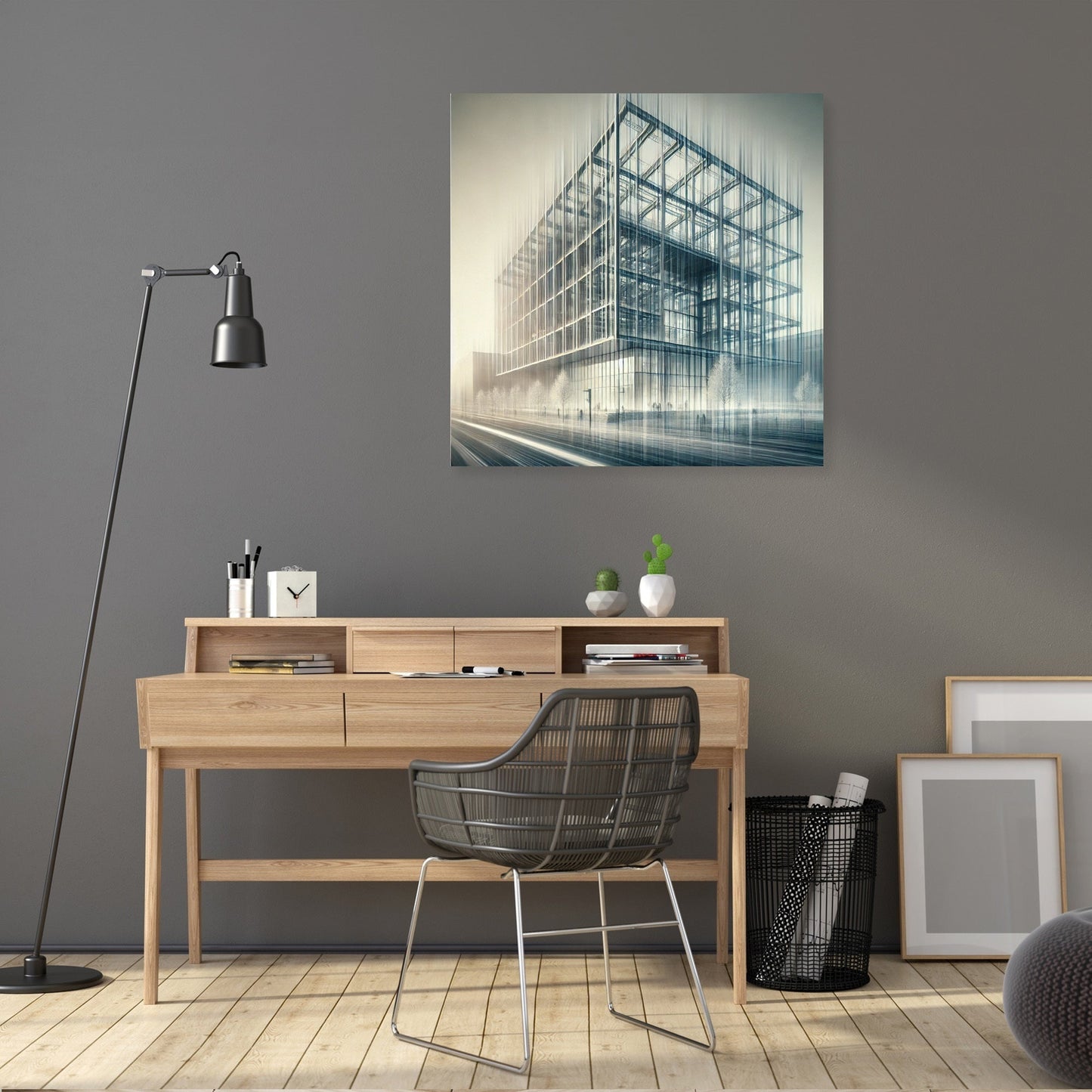 Ethereal Modern Building Canvas