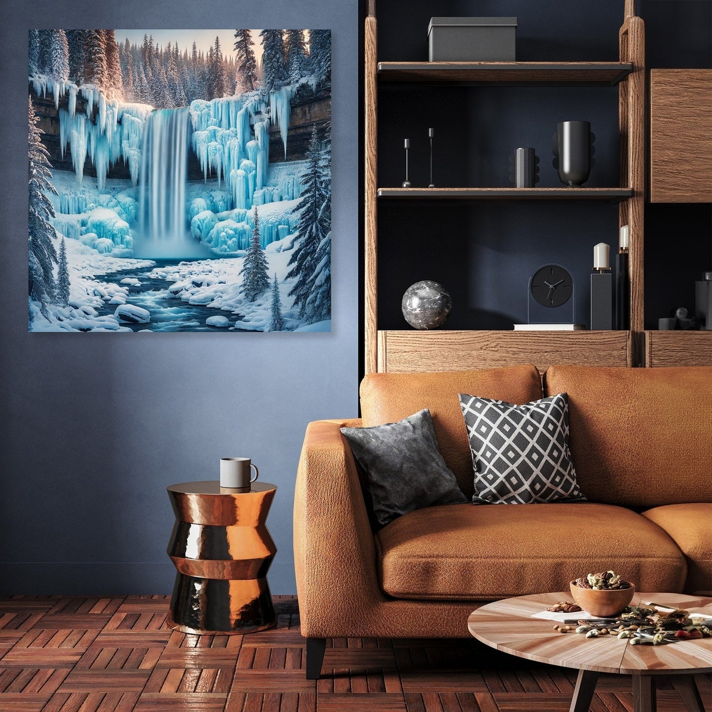 Frozen Waterfall Canvas