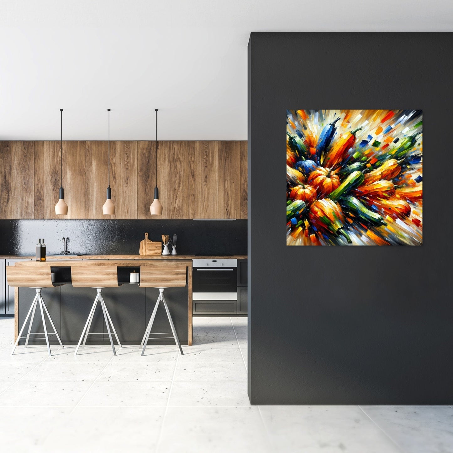Expressionist Squash Spill Canvas