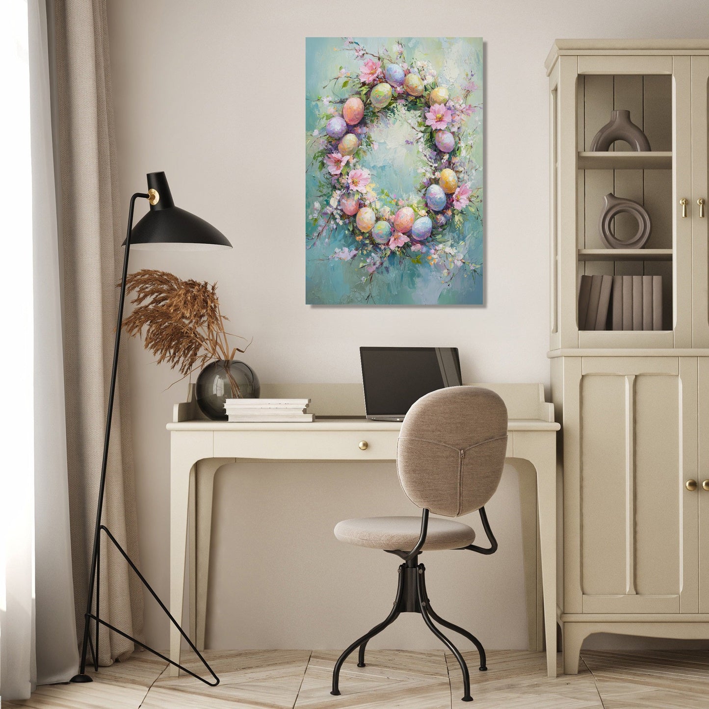 Easter Wreath Elegance Canvas