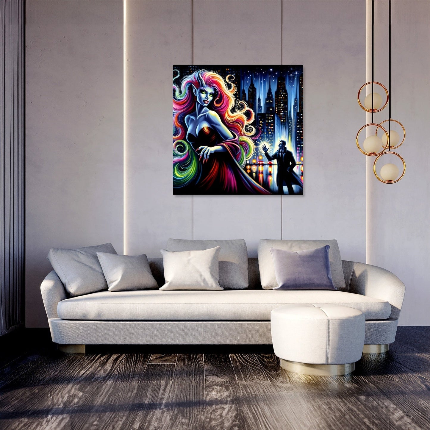 City Temptress Succubus Canvas