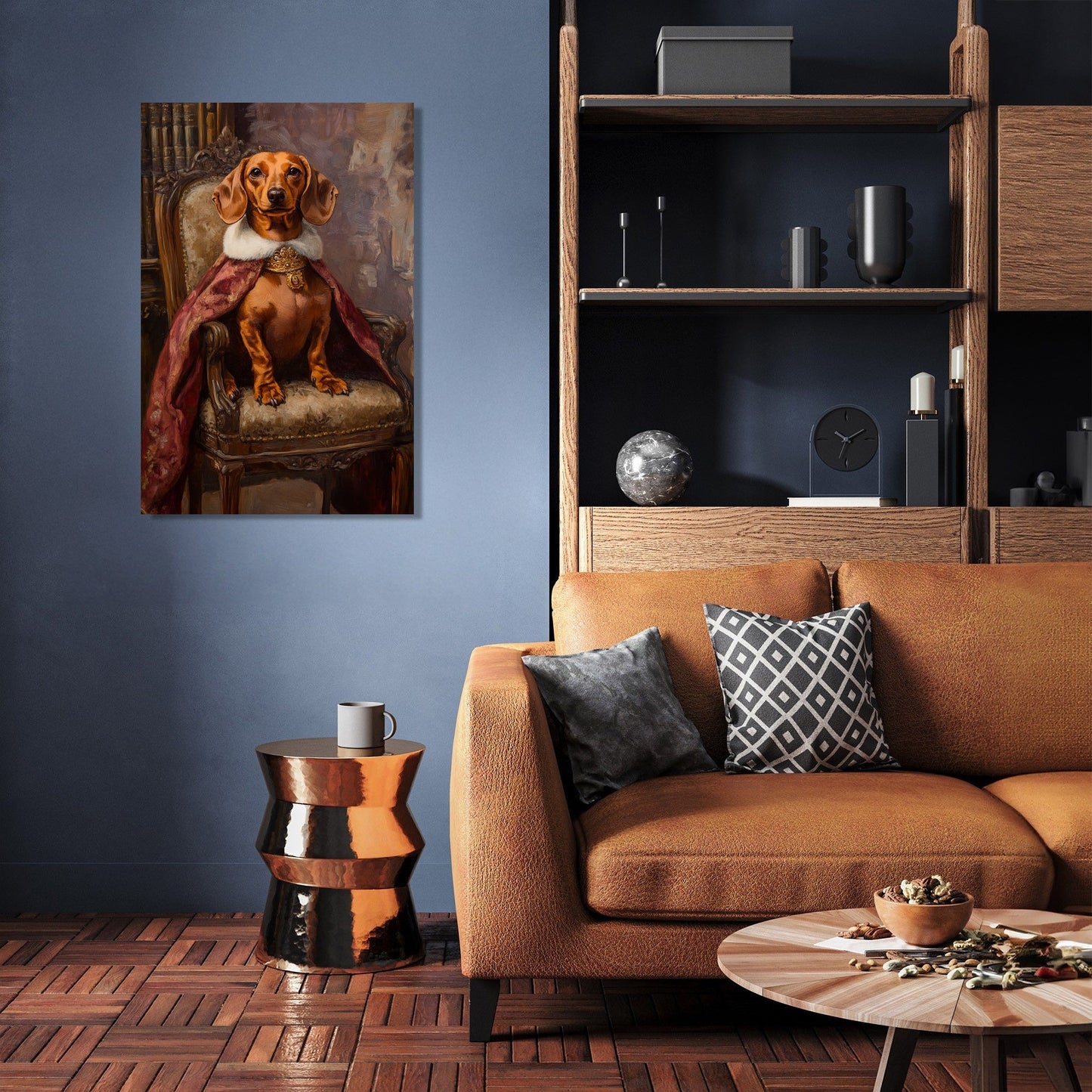 Regal Dachshund Twilight Canvas