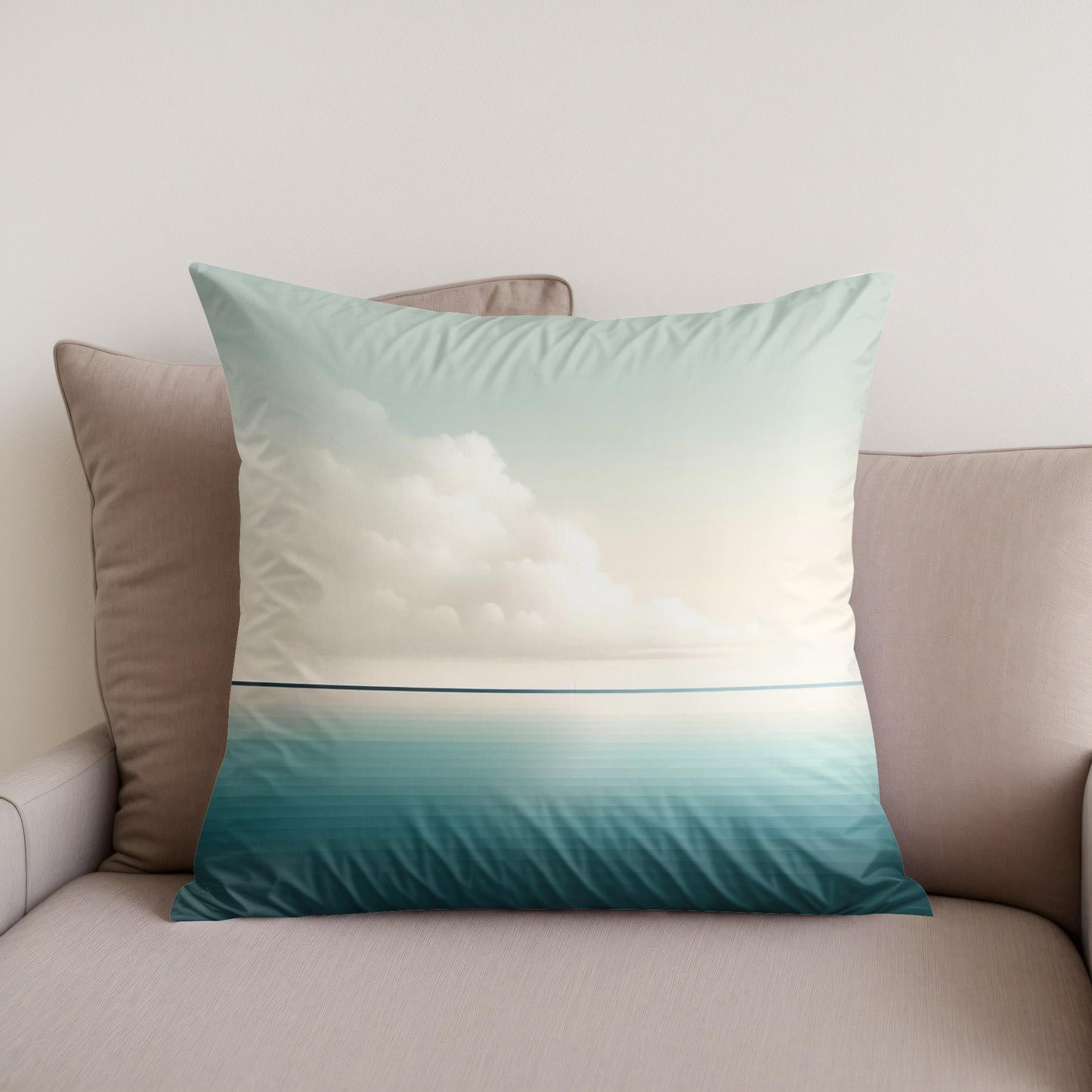 Calm Horizon Cotton Cushion