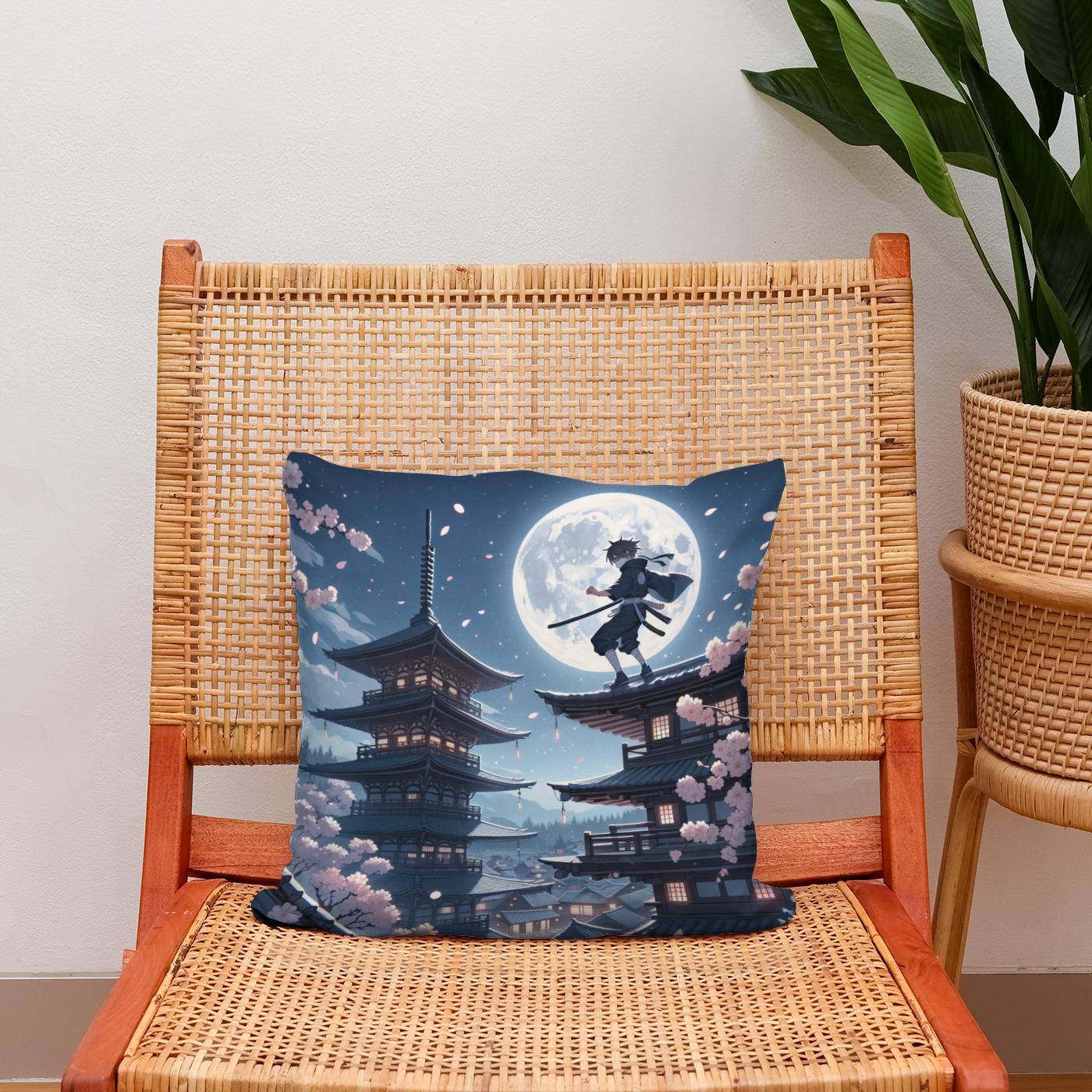 Moonlit Ninja Cotton Cushion