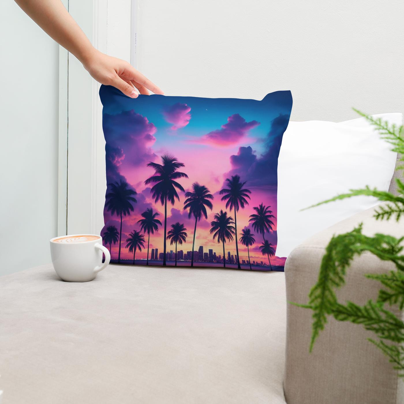 Miami Twilight Cotton Cushion