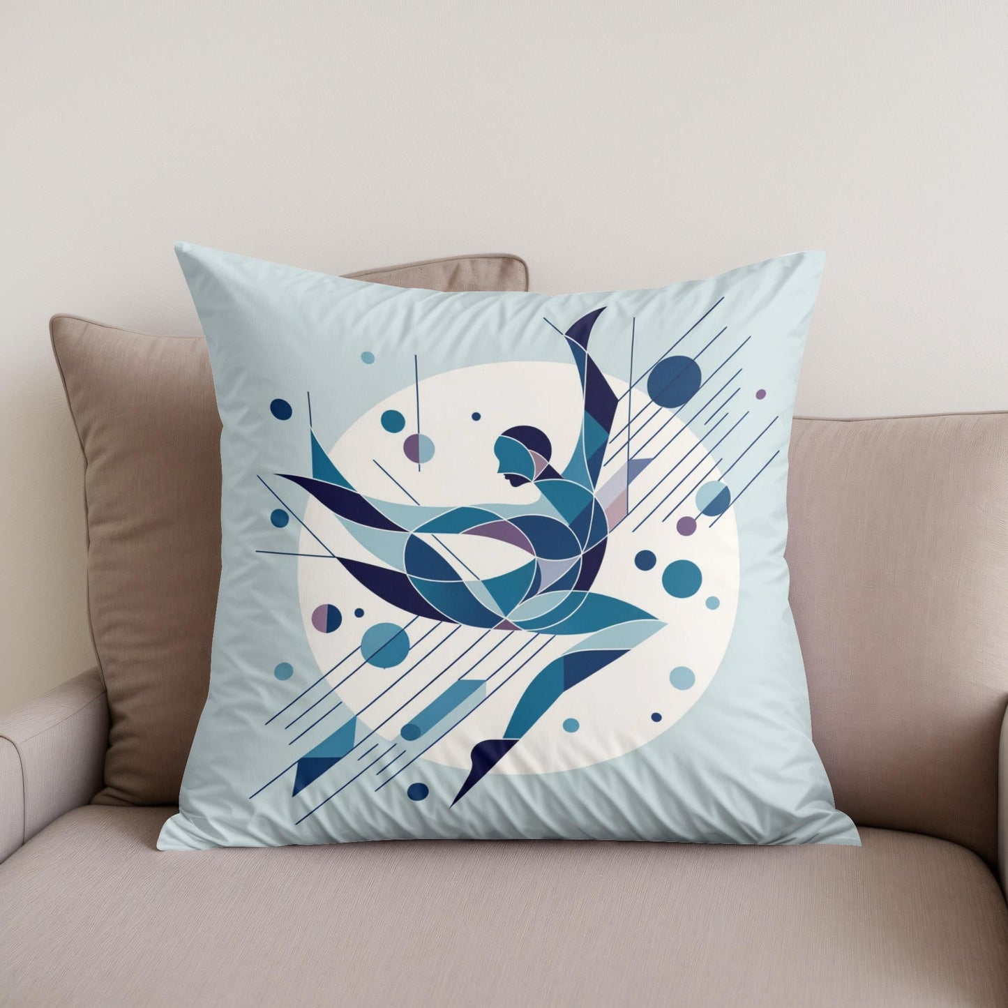 Geometric Dance Cotton Cushion