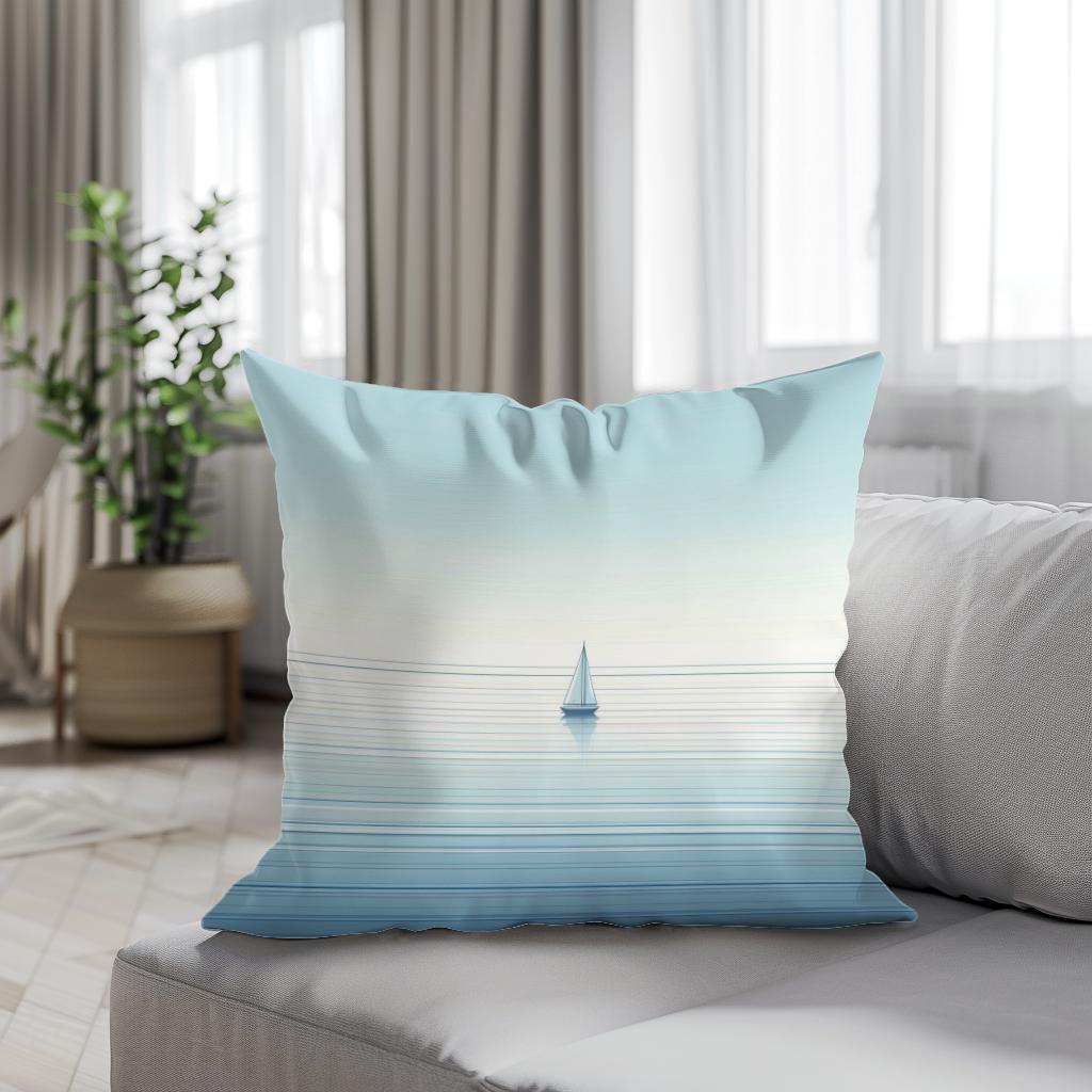 Solitary Voyage Cotton Cushion