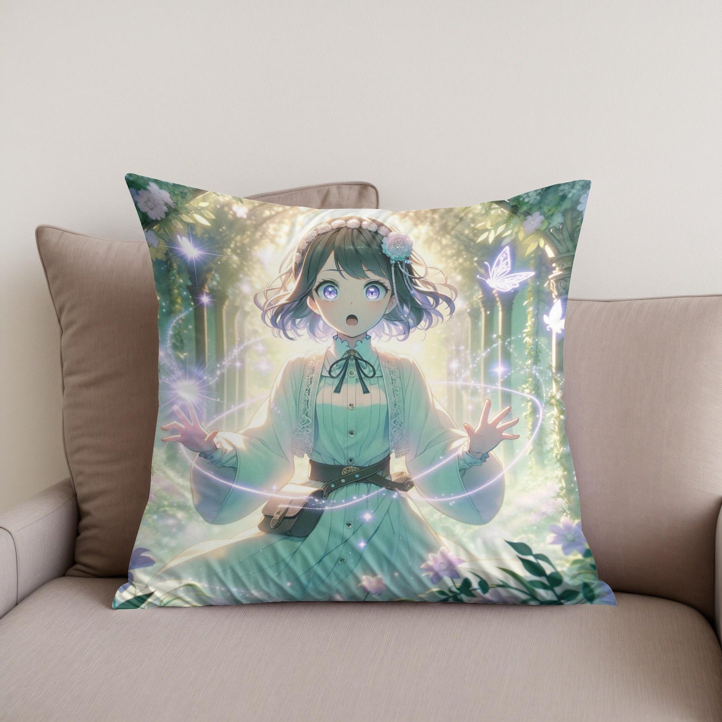 Mystic Forest Awakening Cotton Cushion