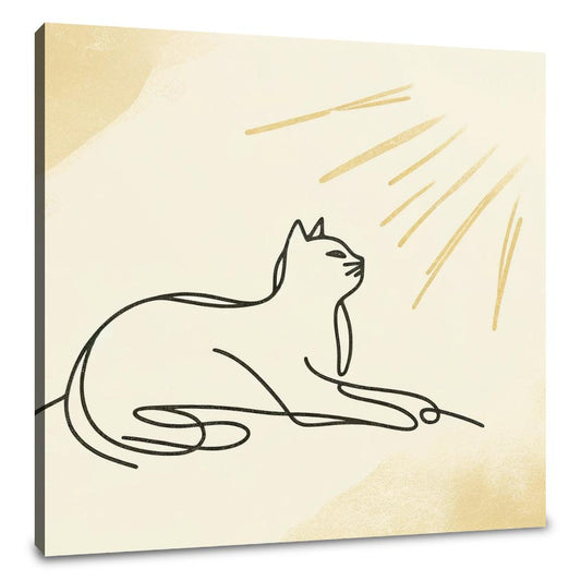 Sunlit Cat Canvas