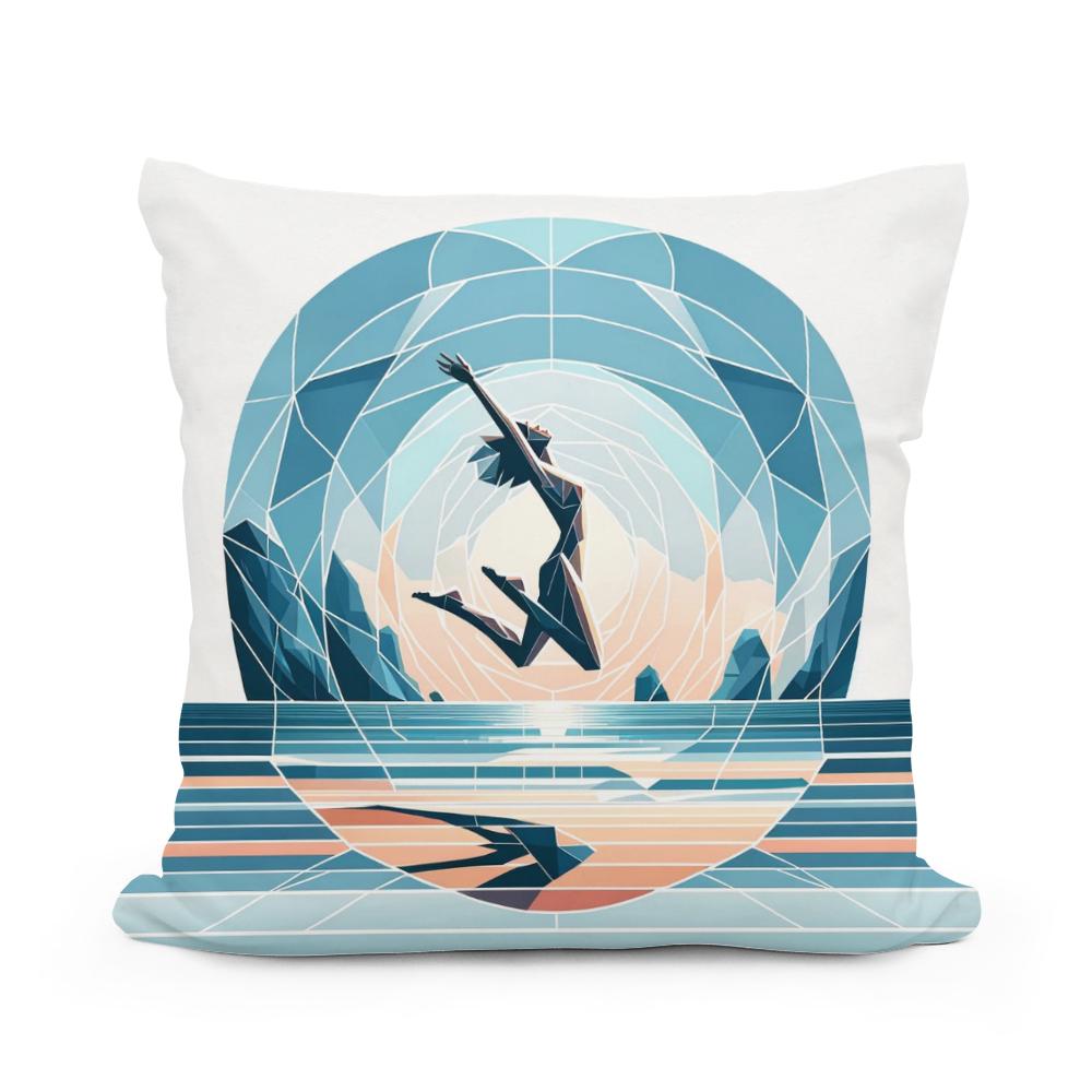 Tranquil Strides Cotton Cushion