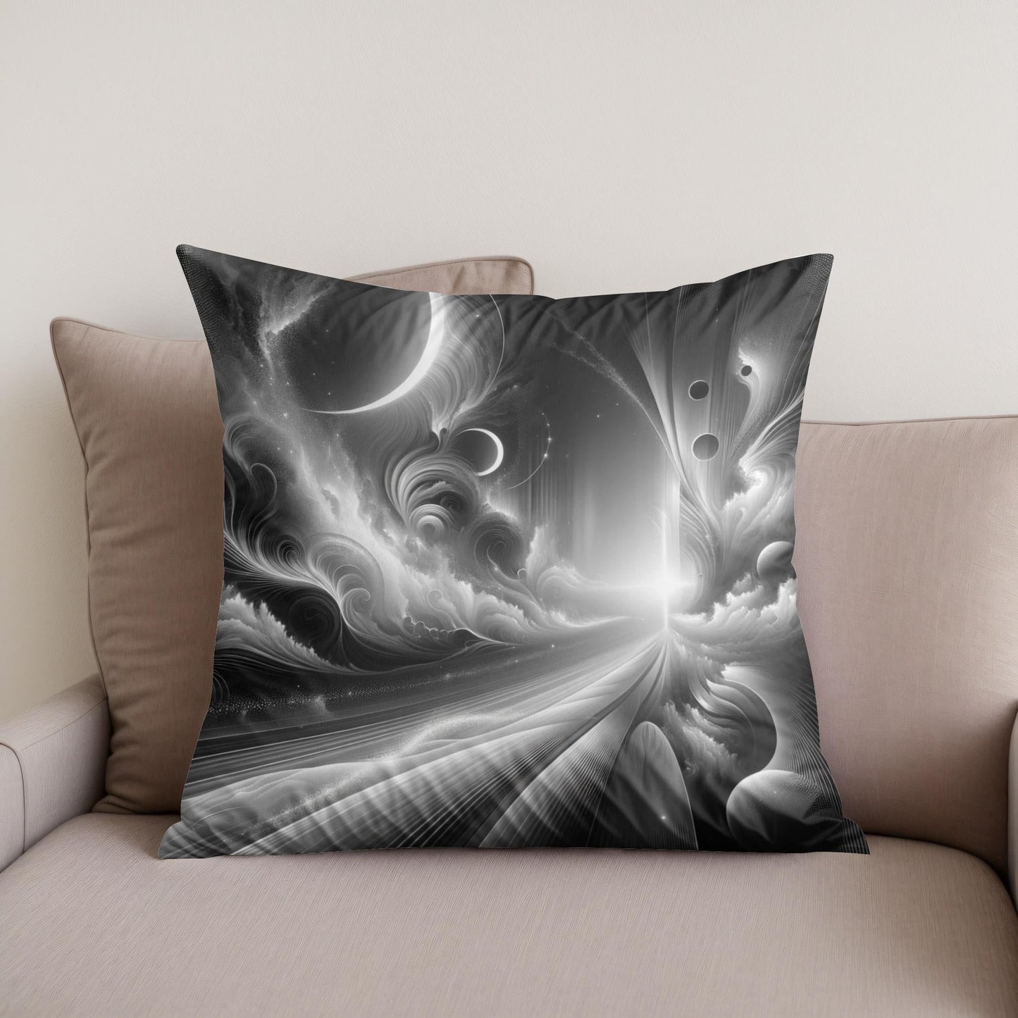 Silver Dreamworld Cotton Cushion