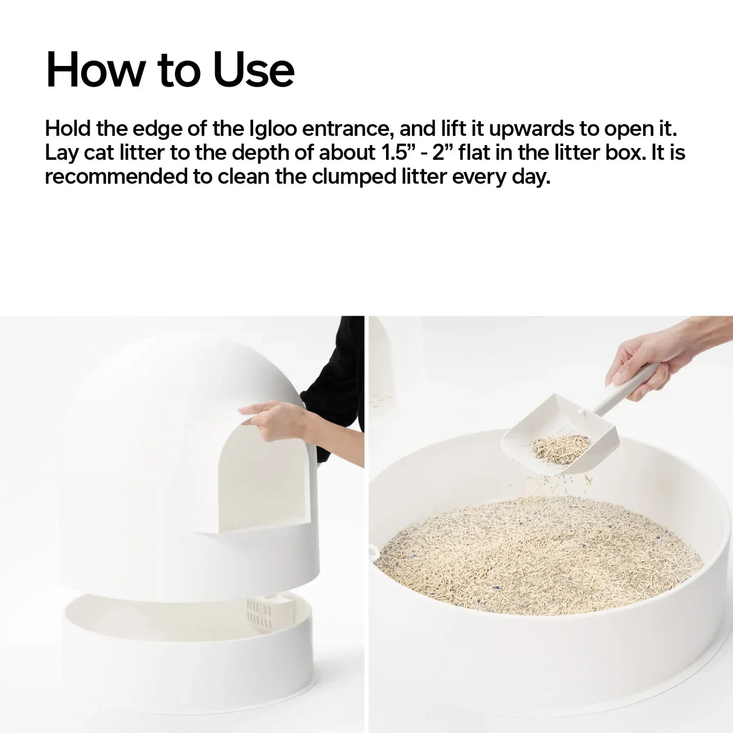 Snow Dome Cat Litter Box with Litter Leakage Guard and Dog Proof Design