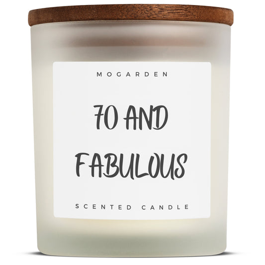 70th Birthday Candle - Luxury Vanilla Soy 220g | 70th Birthday Gift