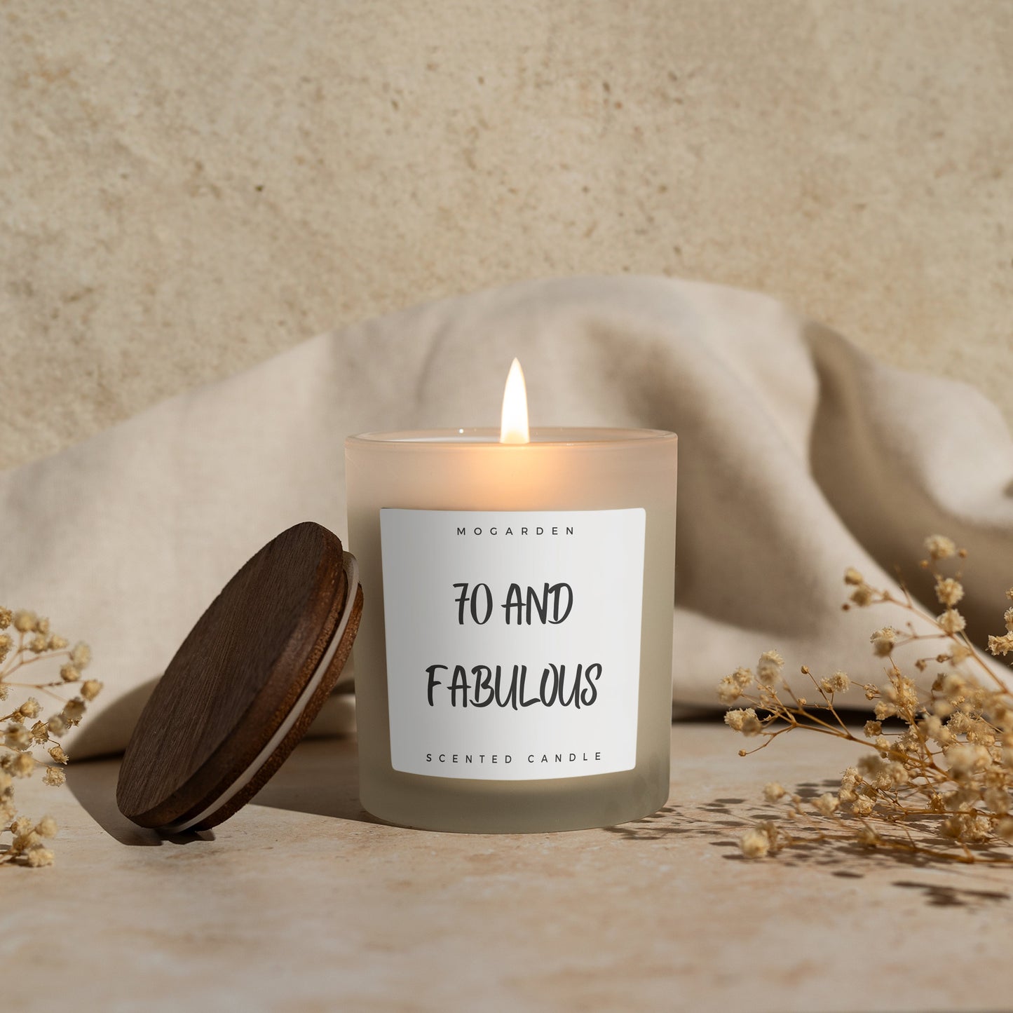 70th Birthday Candle - Luxury Vanilla Soy 220g | 70th Birthday Gift