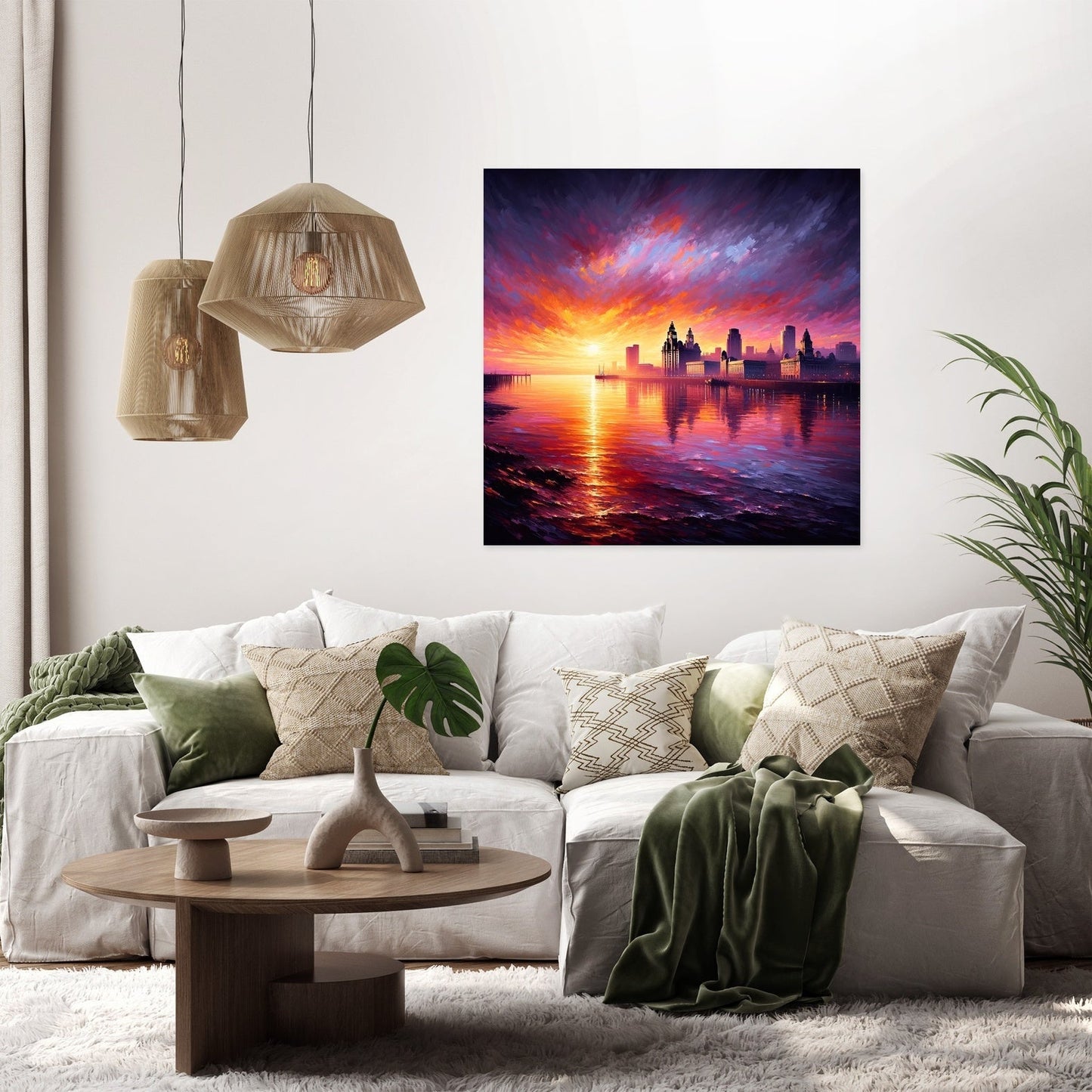 Liverpool Mersey Sunset Canvas
