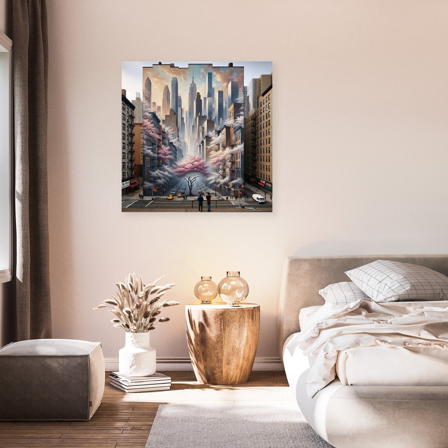 Skyline Blossoms Canvas