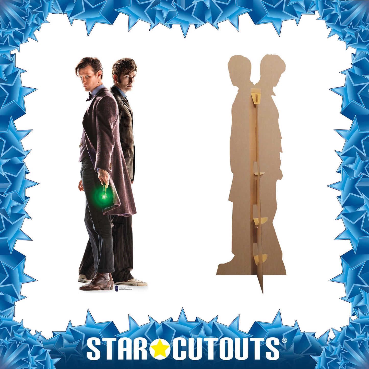 SC704 10th & 11th Doctor 50th Anniversary Special Matt Smith and David Tenant Cardboard Cut Out Height 182cm