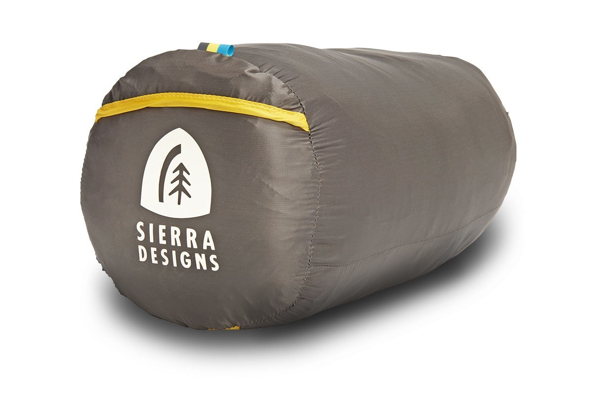 Sierra Designs Nitro 35°F (-3°C) 800-Fill DriDown Sleeping Bag - Regular - Blue/Yellow/Peat