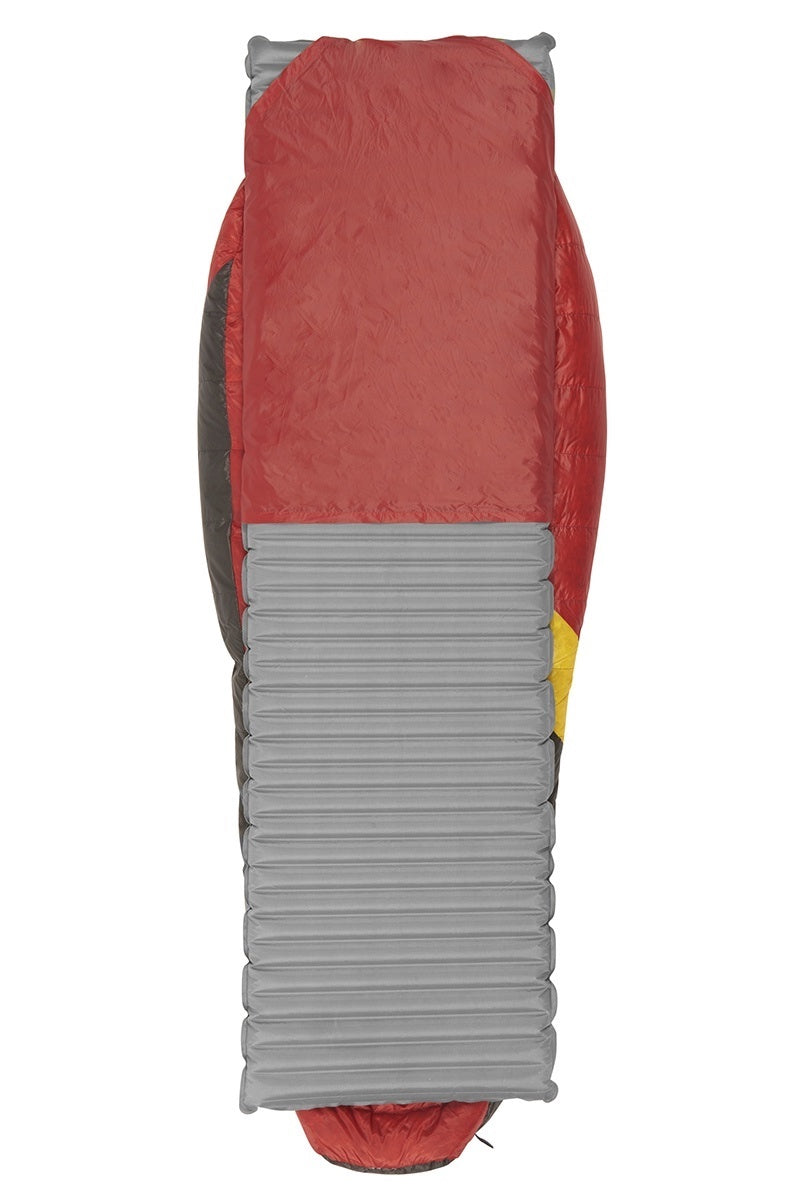 Sierra Designs Cloud 20°F (-7°C) 800-Fill DriDown Sleeping Bag - Long - Red/Yellow/Peat