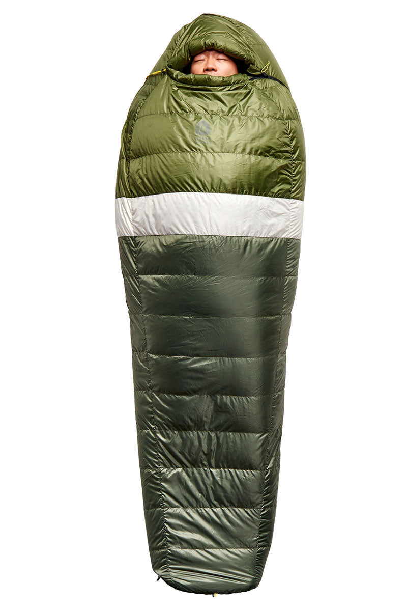 Sierra Designs Get Down 20°F (-7°C) 550-Fill DriDown Sleeping Bag - Long - Green/White