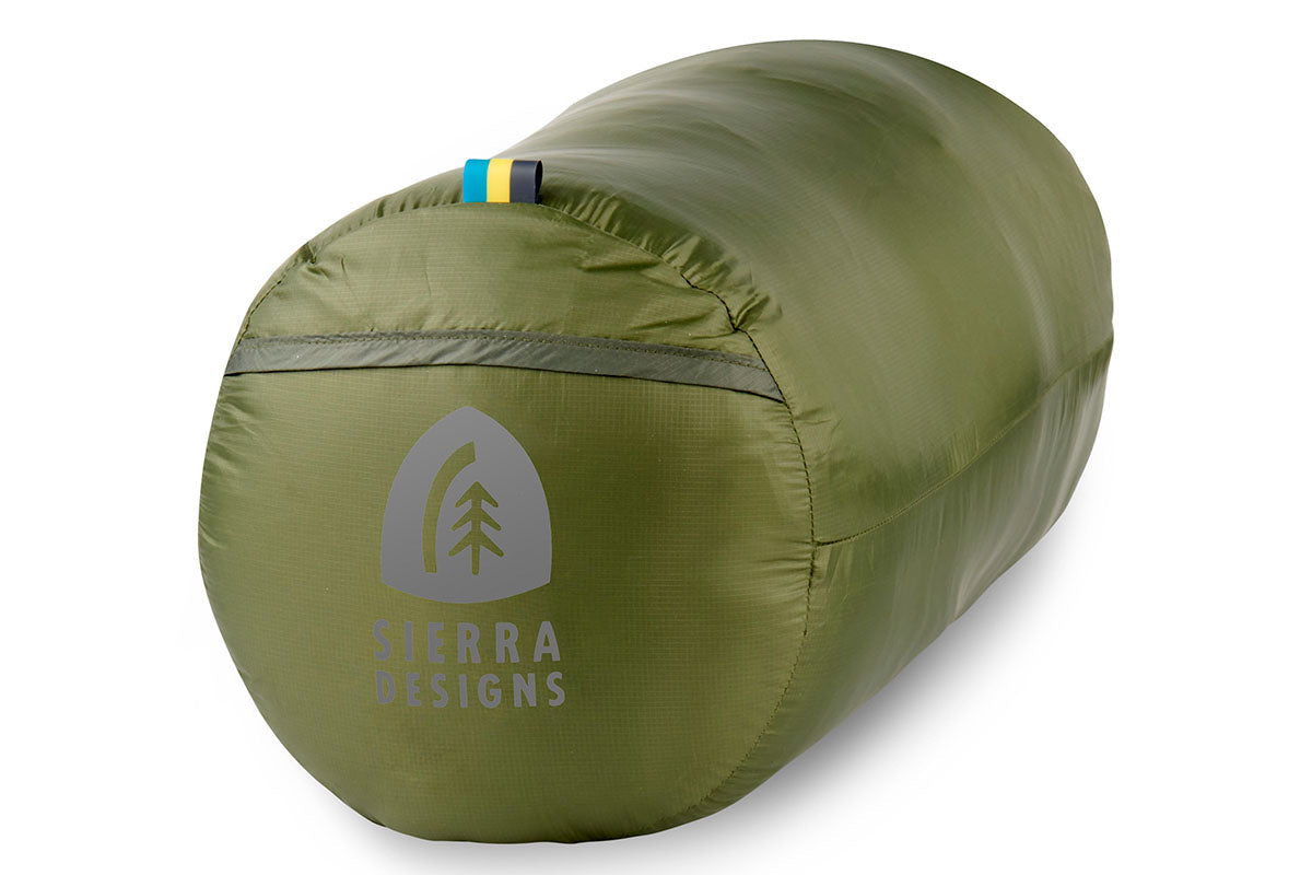 Sierra Designs Get Down 20°F (-7°C) 550-Fill DriDown Sleeping Bag - Long - Green/White