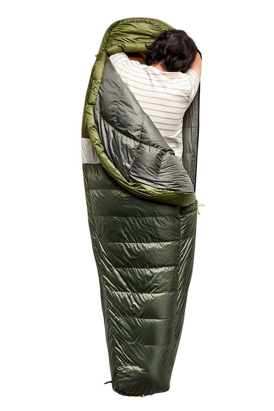 Sierra Designs Get Down 20°F (-7°C) 550-Fill DriDown Sleeping Bag - Regular - Green/White