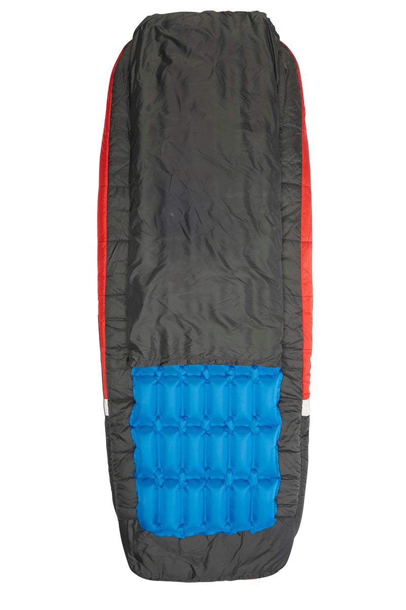 Sierra Designs Frontcountry Bed 20°F (-7°C) Synthetic Sleeping Bag - Long - Red/Grey