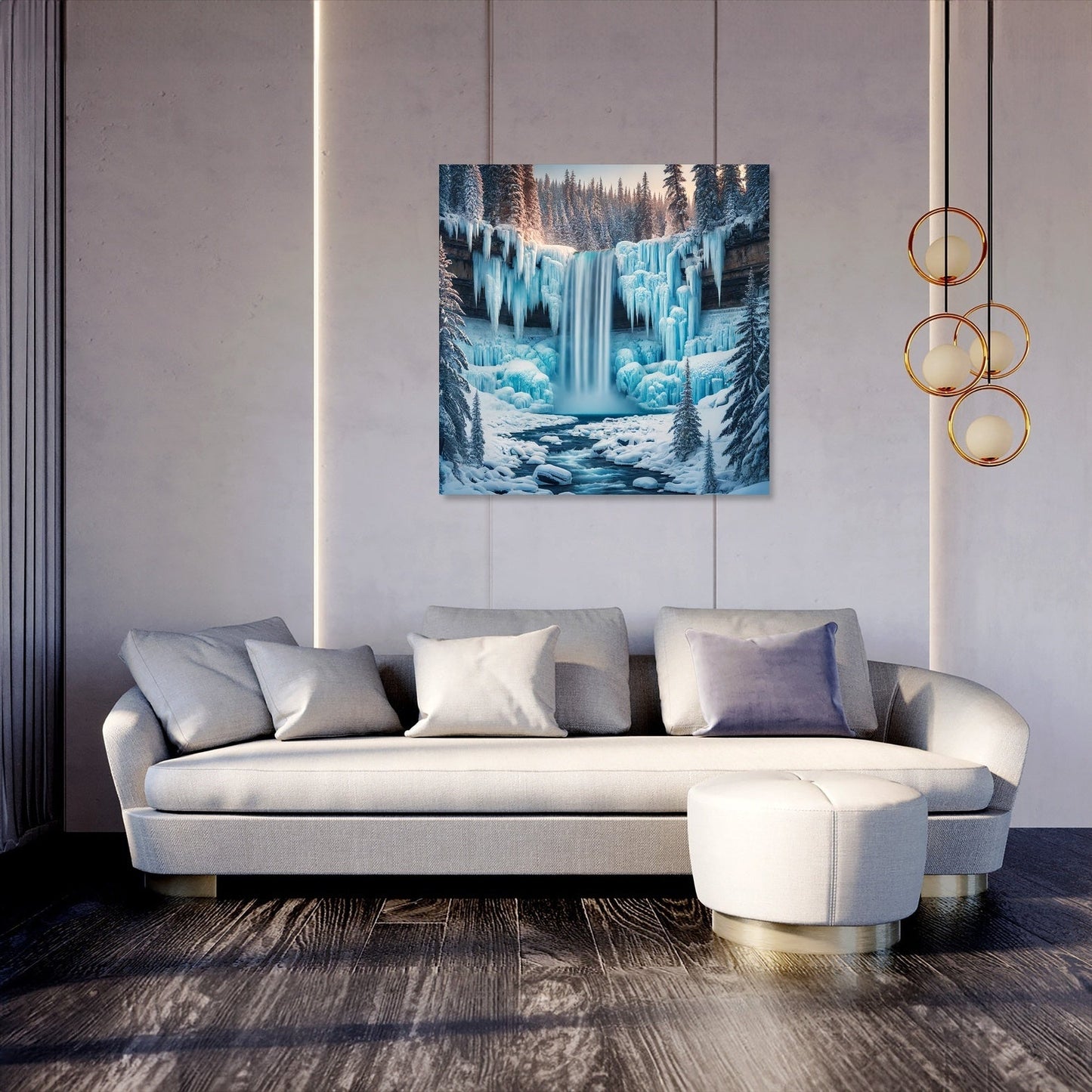 Frozen Waterfall Canvas
