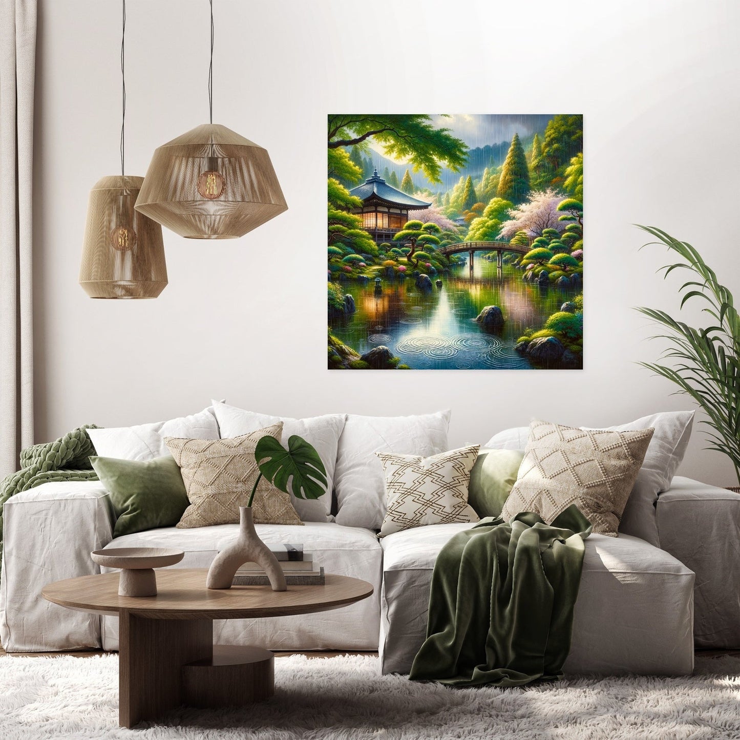Rainy Kyoto Garden Canvas