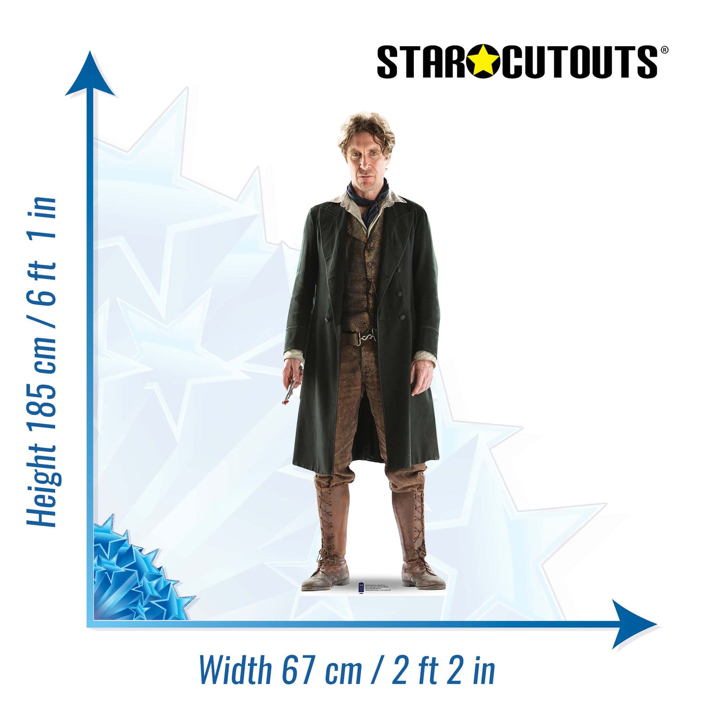 SC706 The 8th Doctor Paul McGann 50th Anniversary Cardboard Cut Out Height 185cm