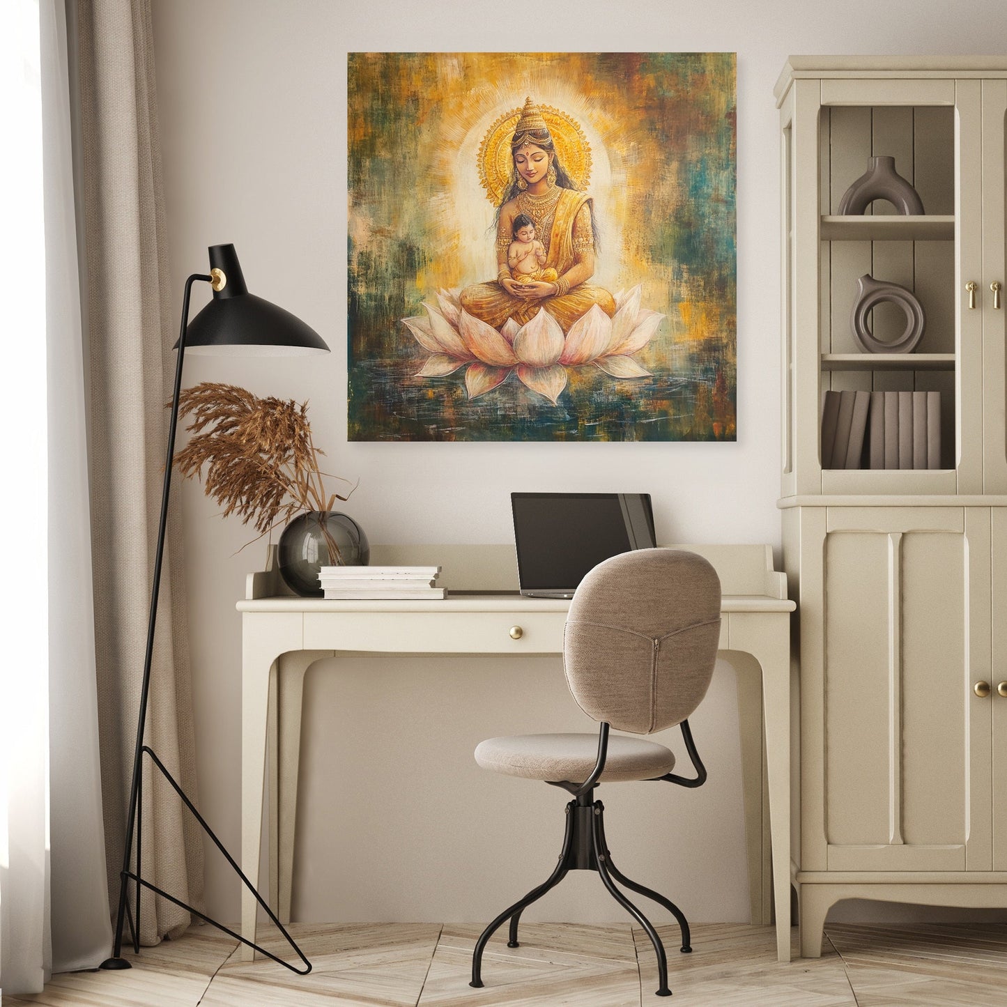 Parvati's Golden Embrace Canvas