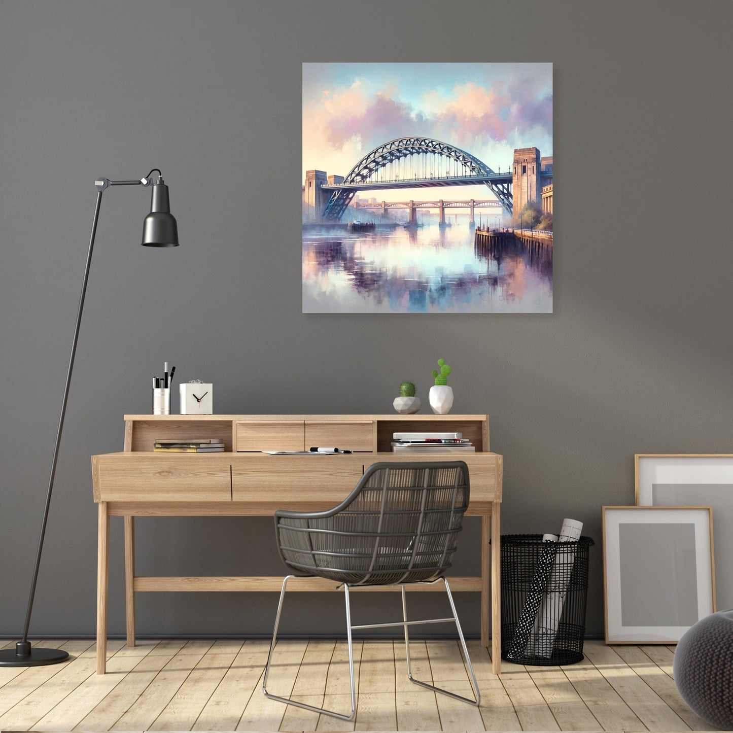 Newcastle Tyne Bridge Dawn Canvas