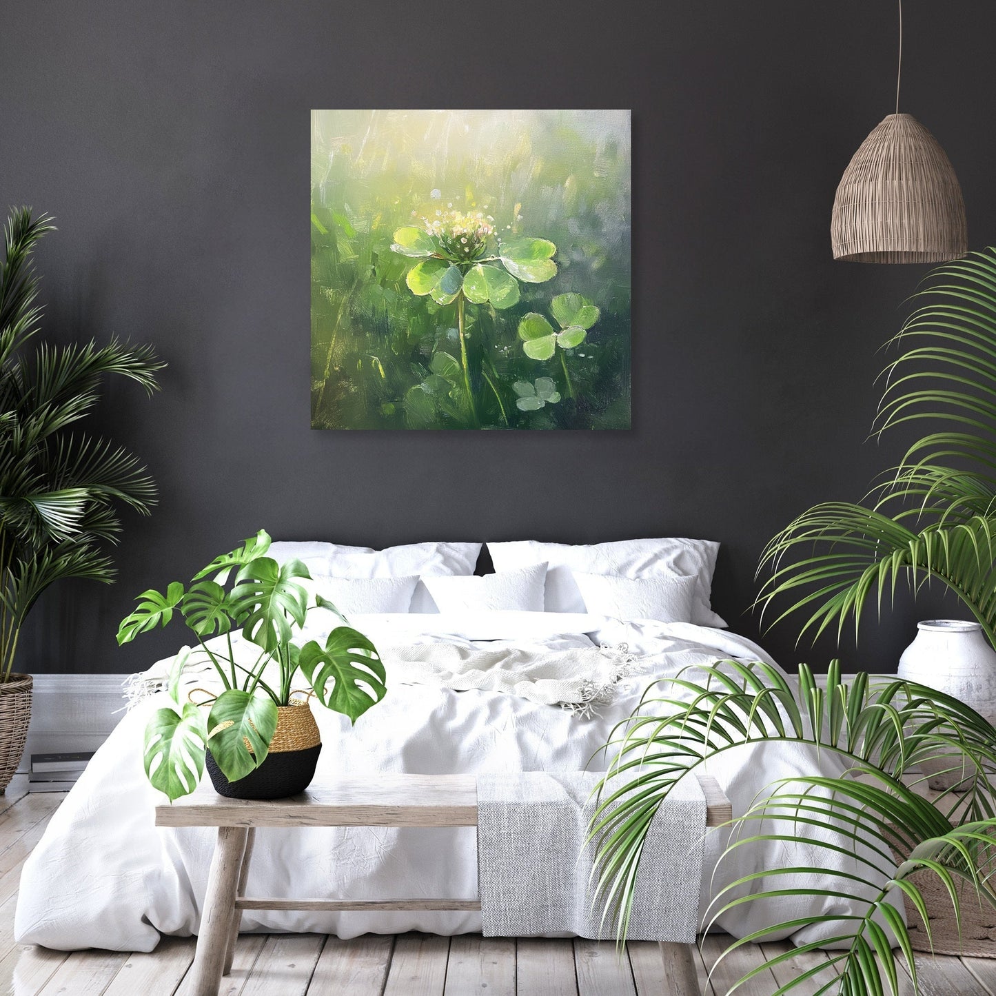 Dew-Kissed Clover Canvas