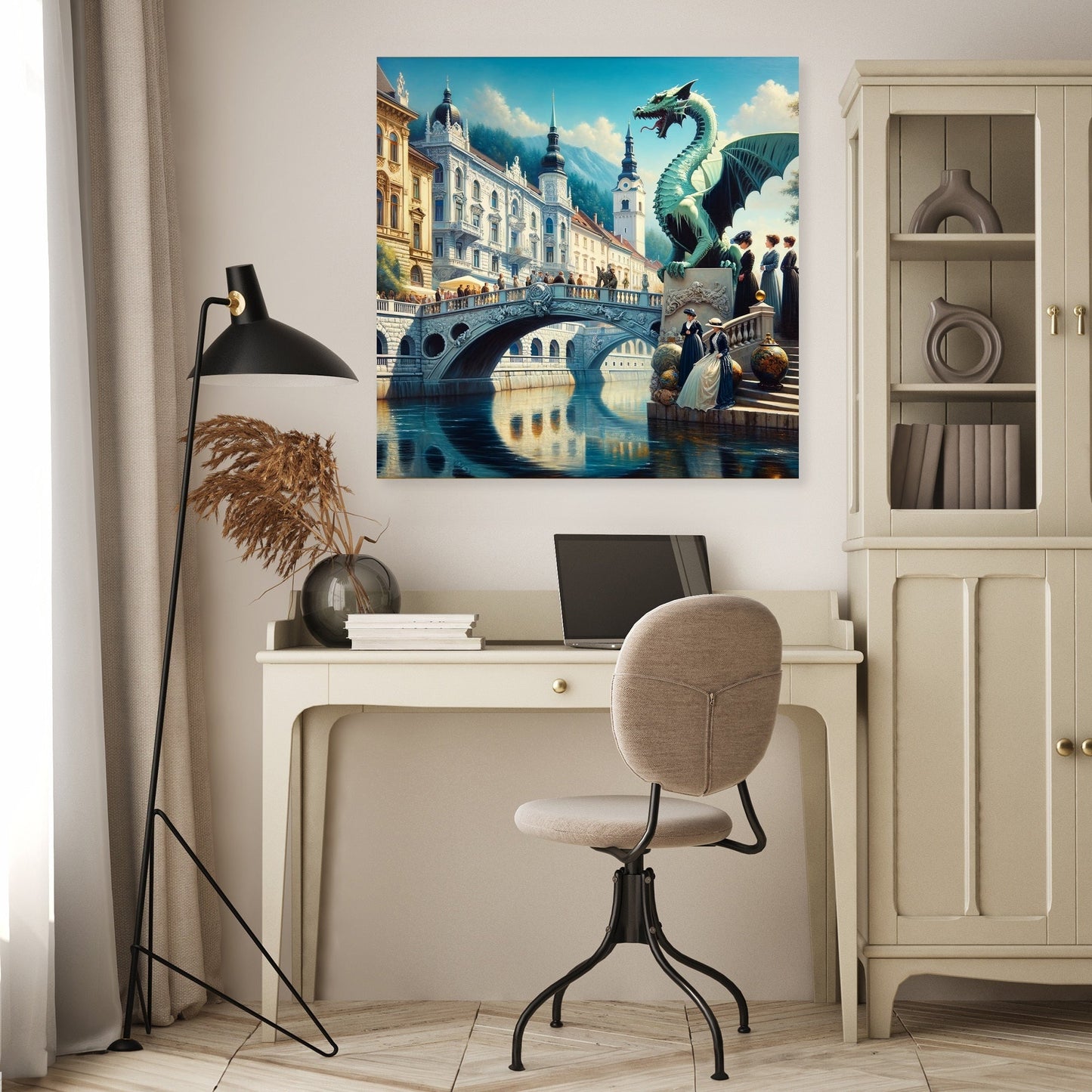 Sunny Day at Dragon Bridge Canvas