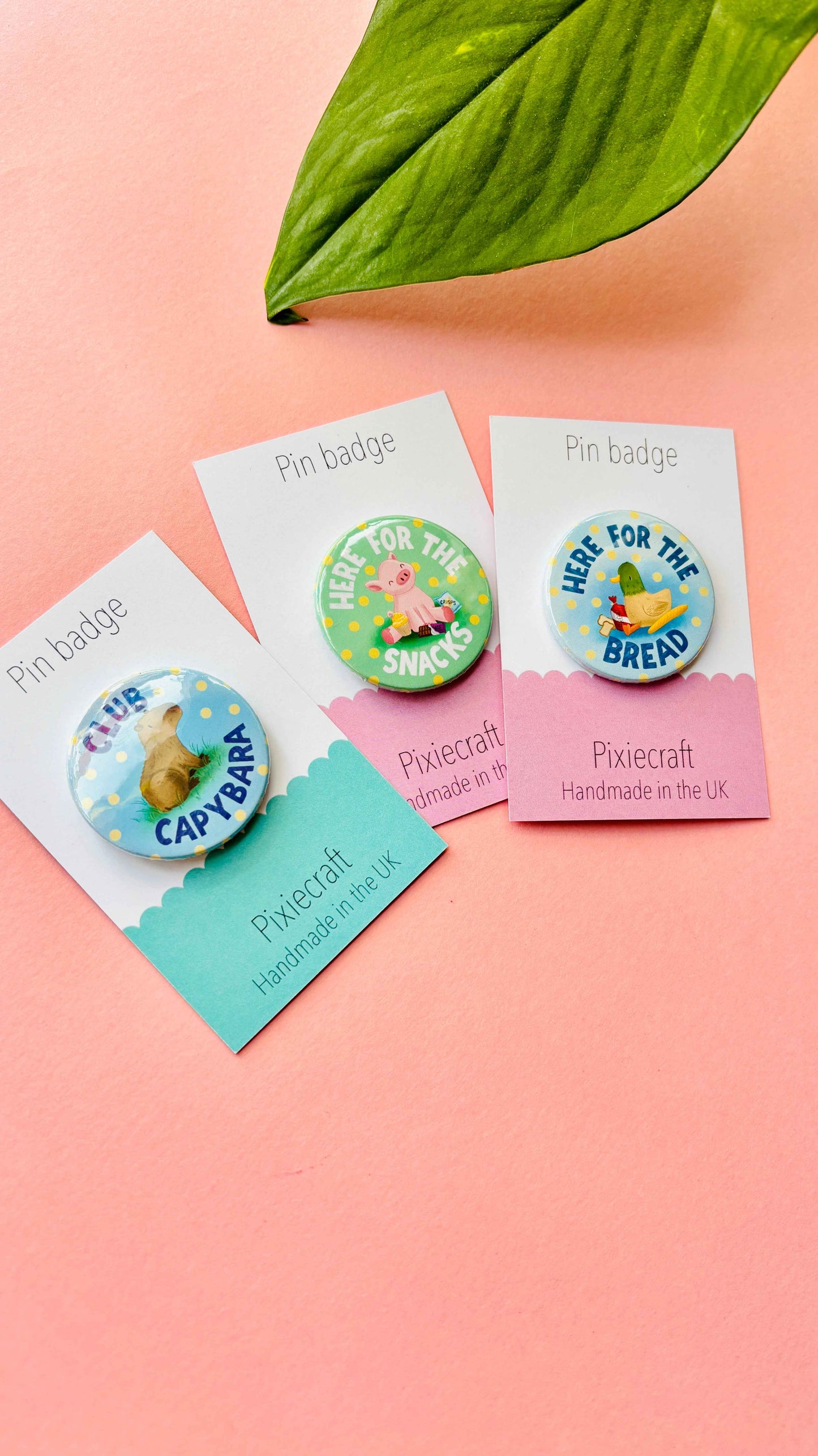 Club Capybara Badge or Fridge Magnet- Handmade Capybara Gift