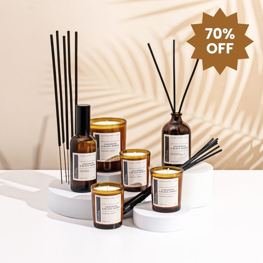 Cashmere & Black Amber Home Fragrance Collection