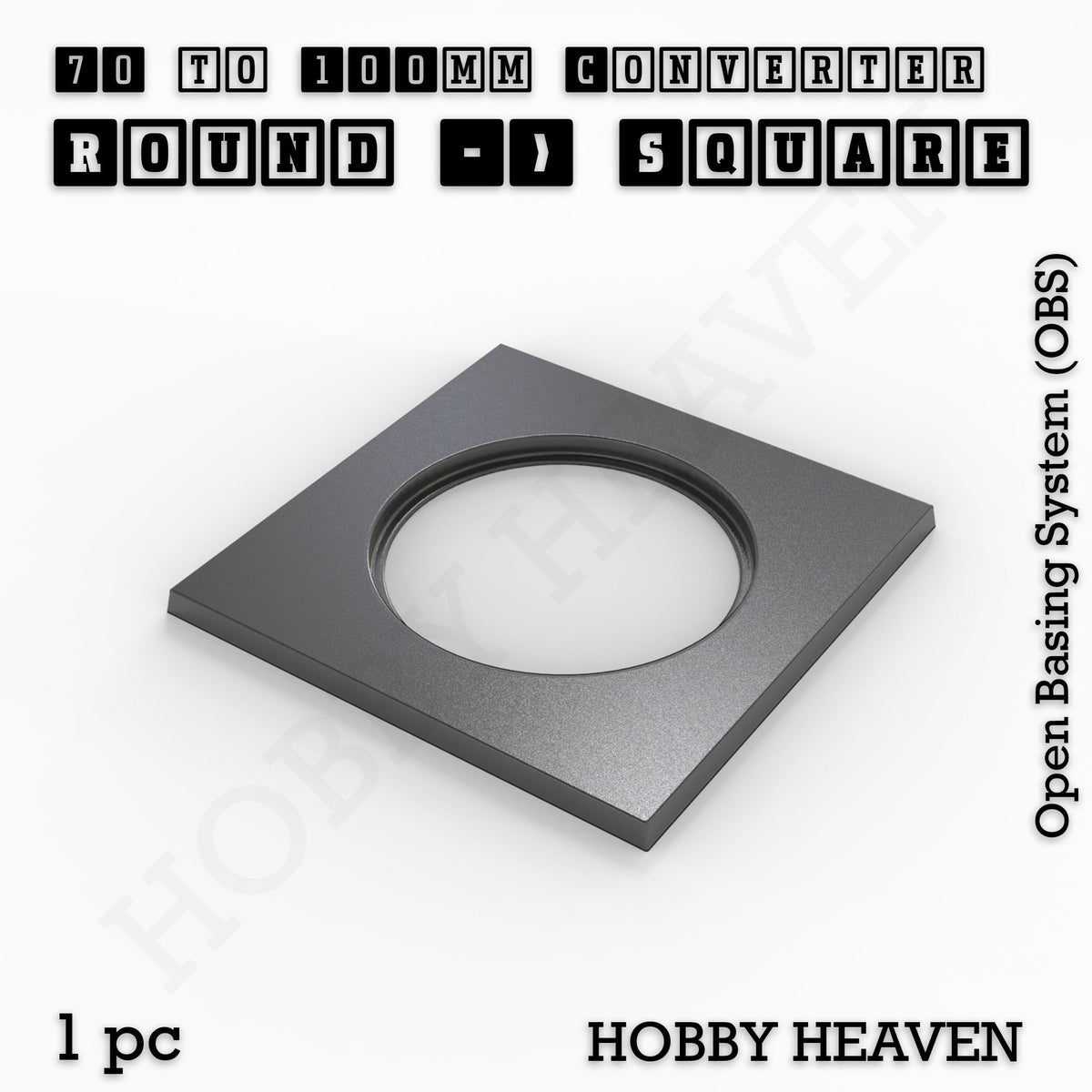 Round to Square Bases Shape and Size Converters 3d Print Full Range