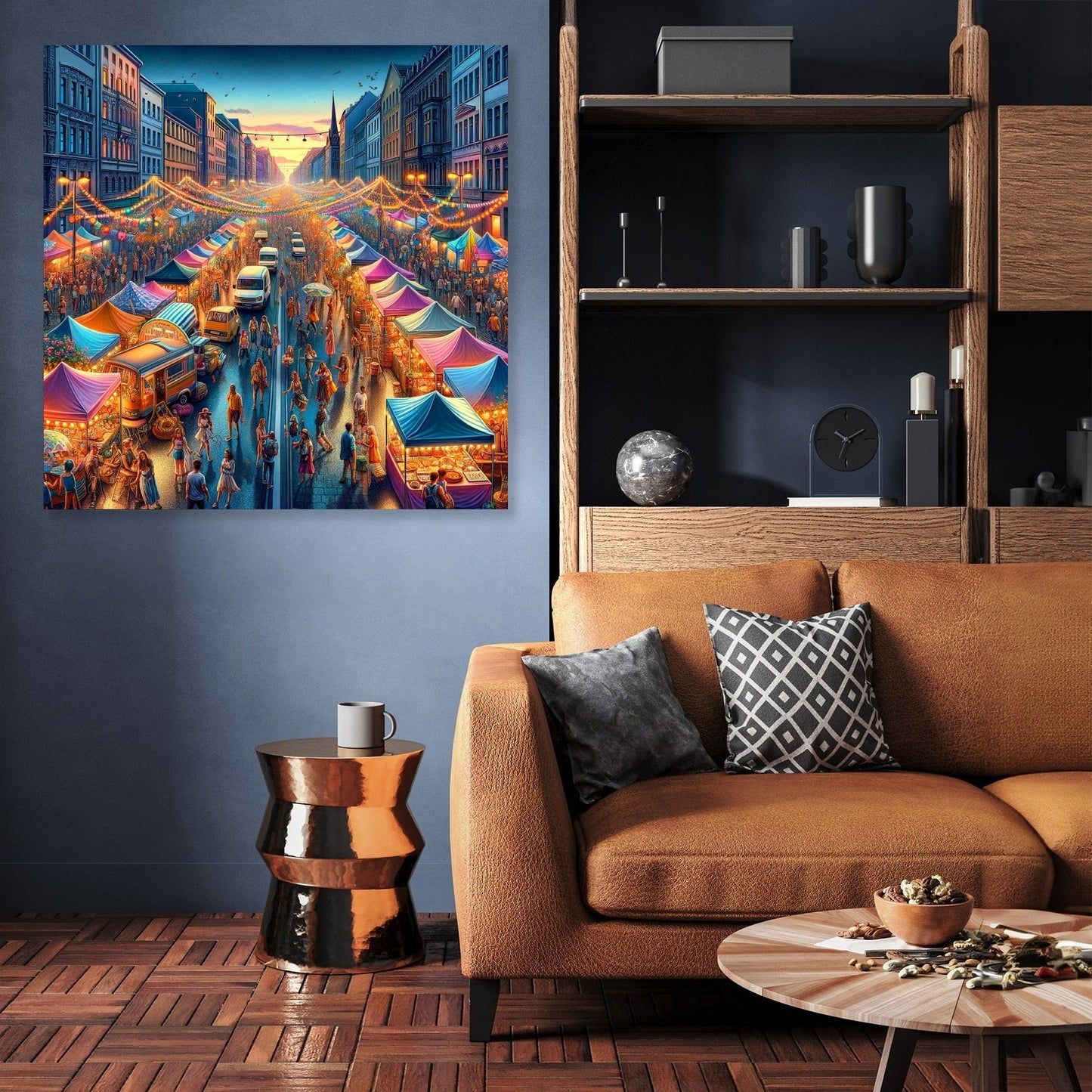 Festival Lights Summer Evening Canvas